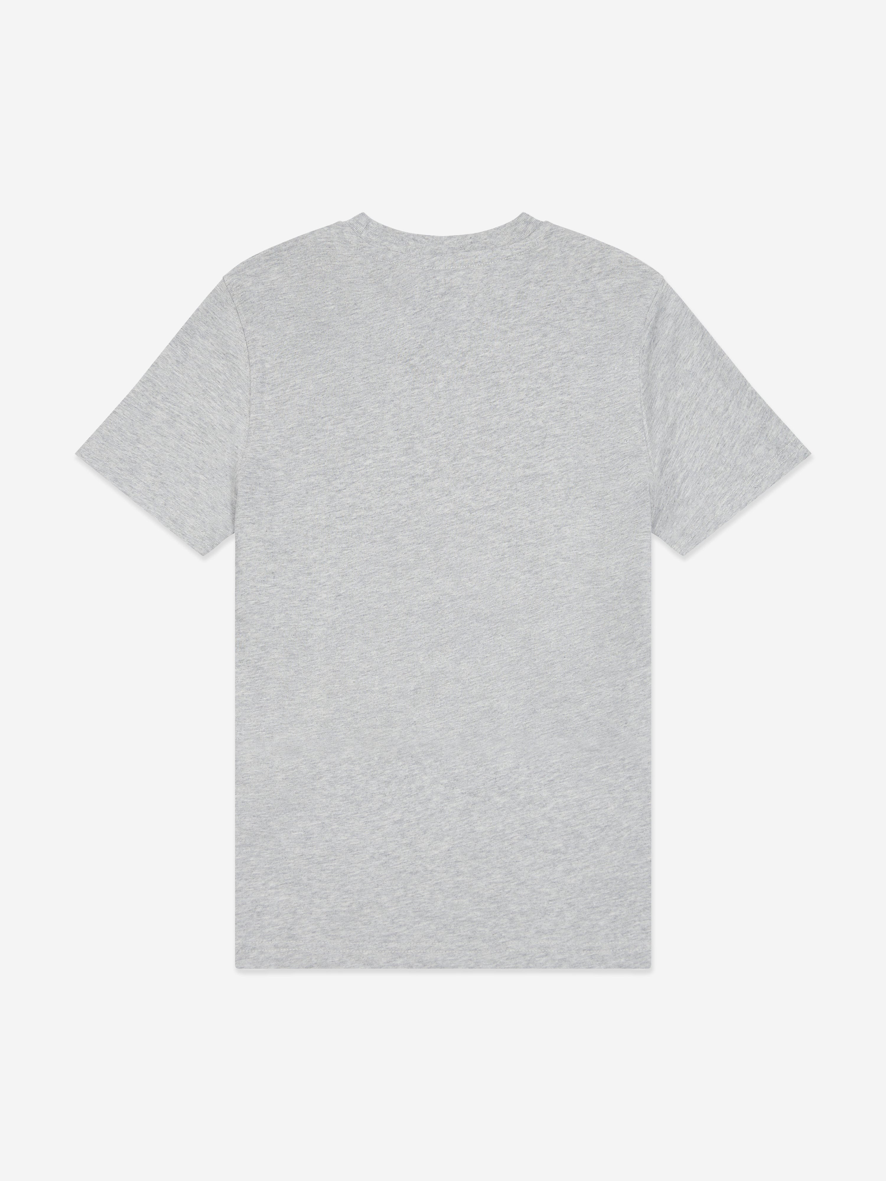 New Balance Boys Jersey Stacked Logo T-Shirt in Grey