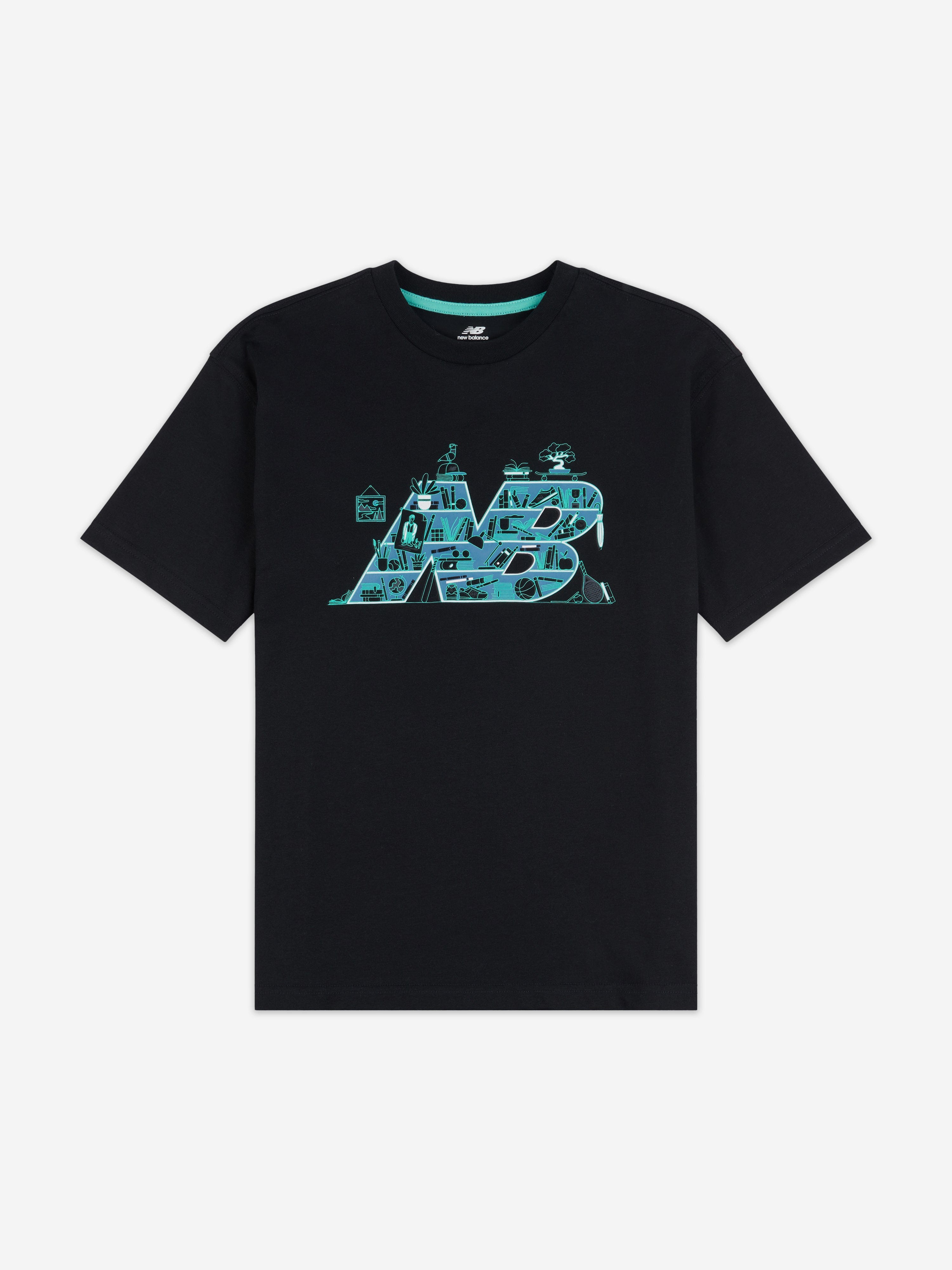 New Balance Boys Intellect Graphic T-Shirt in Black