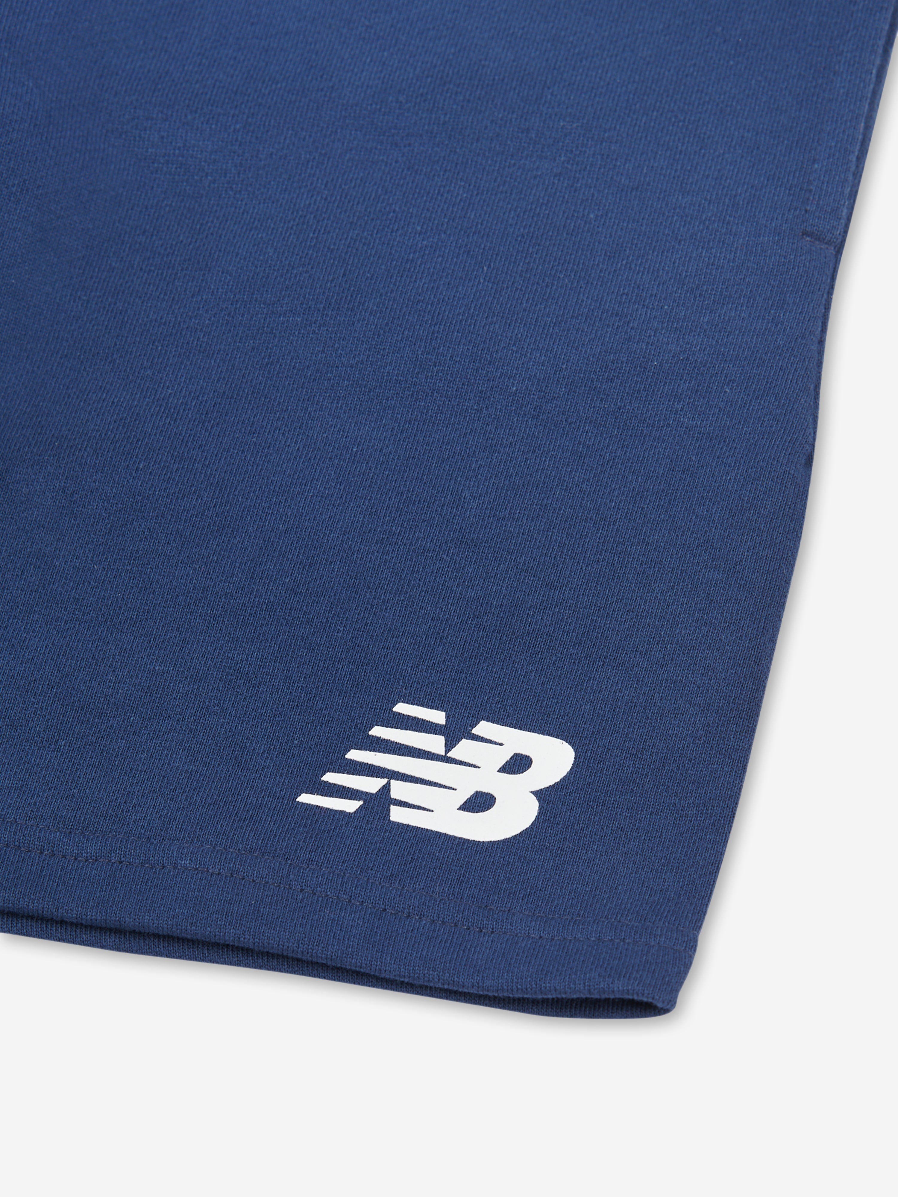 New Balance Boys Stacked Logo Short Set in White