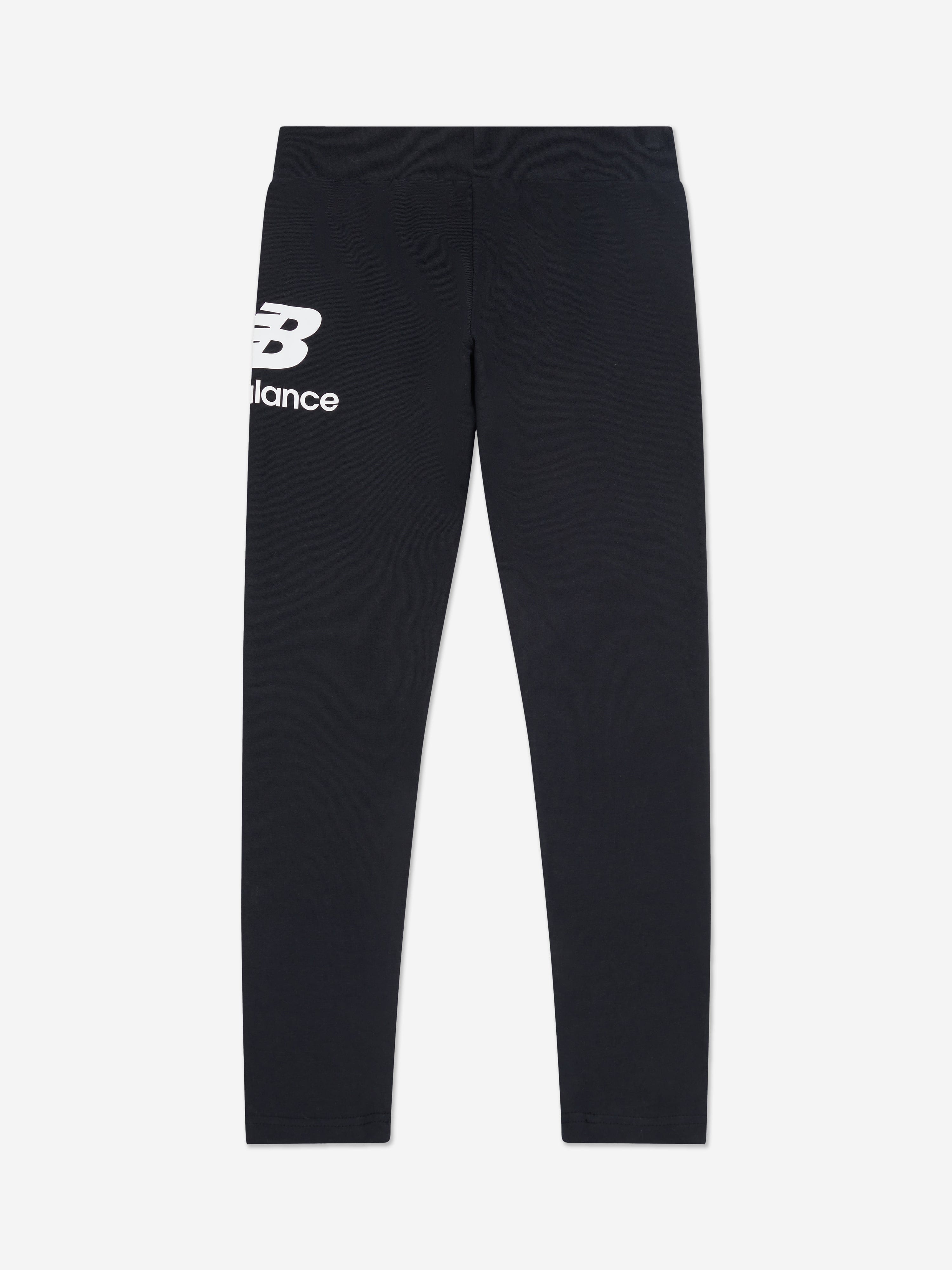 New Balance Girls Stacked Logo Leggings in Black