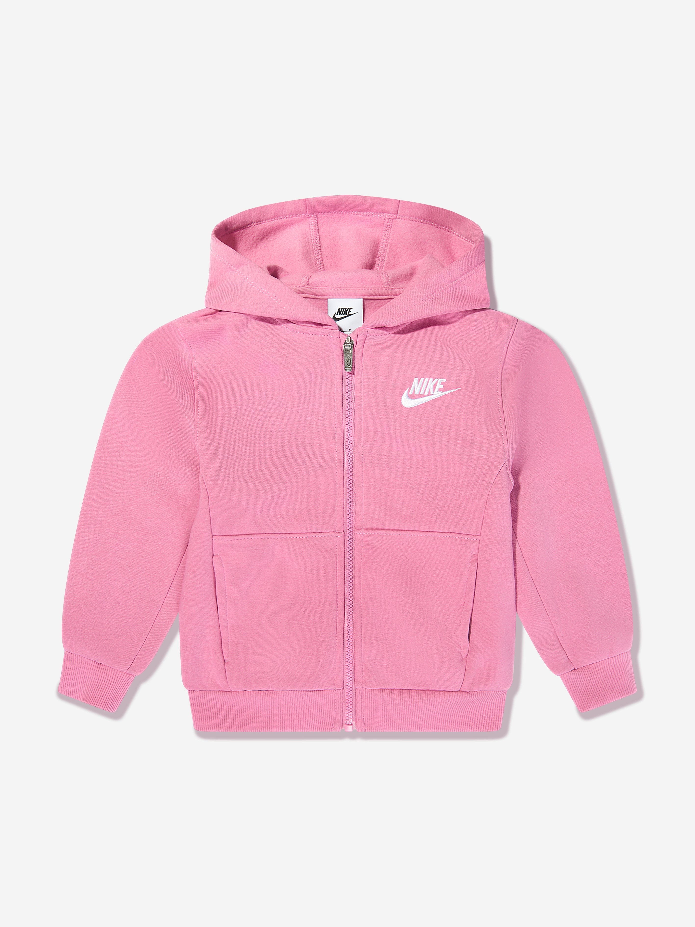 Girls Full Zip Tracksuit in Pink