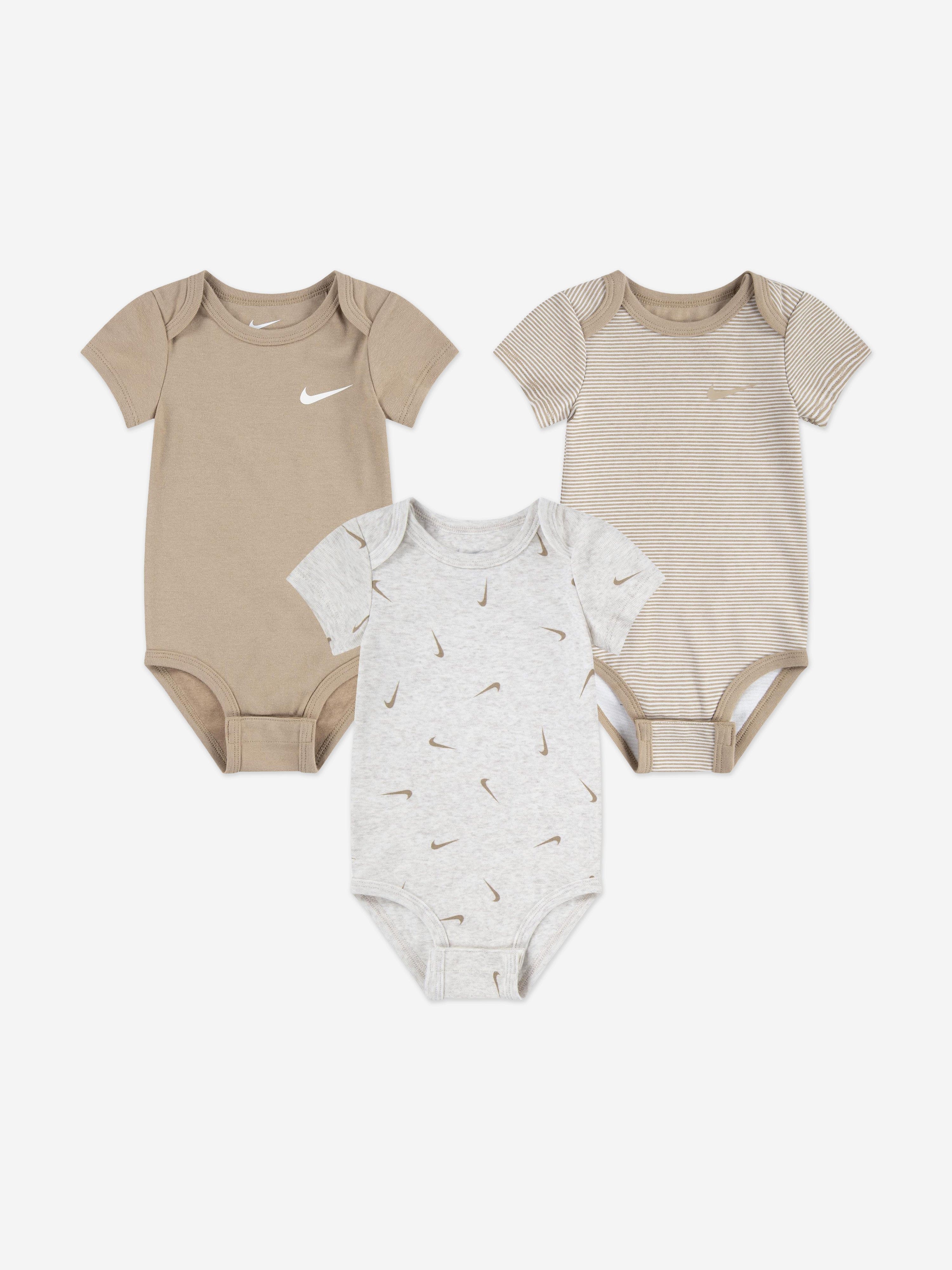 Baby Mix and Match 3 Pack Bodysuit Set in Beige