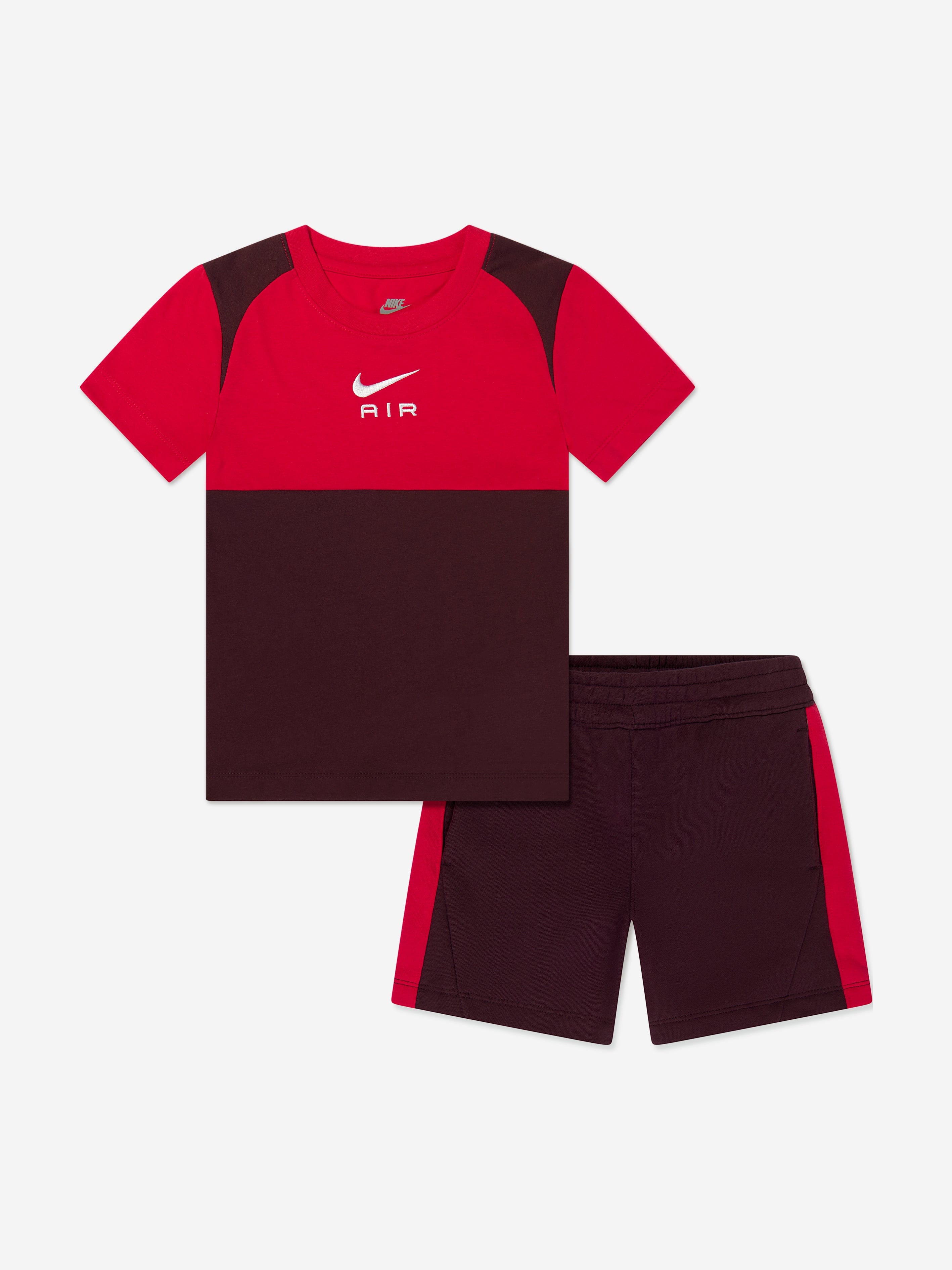 Boys Air Fleece Short Set in Red