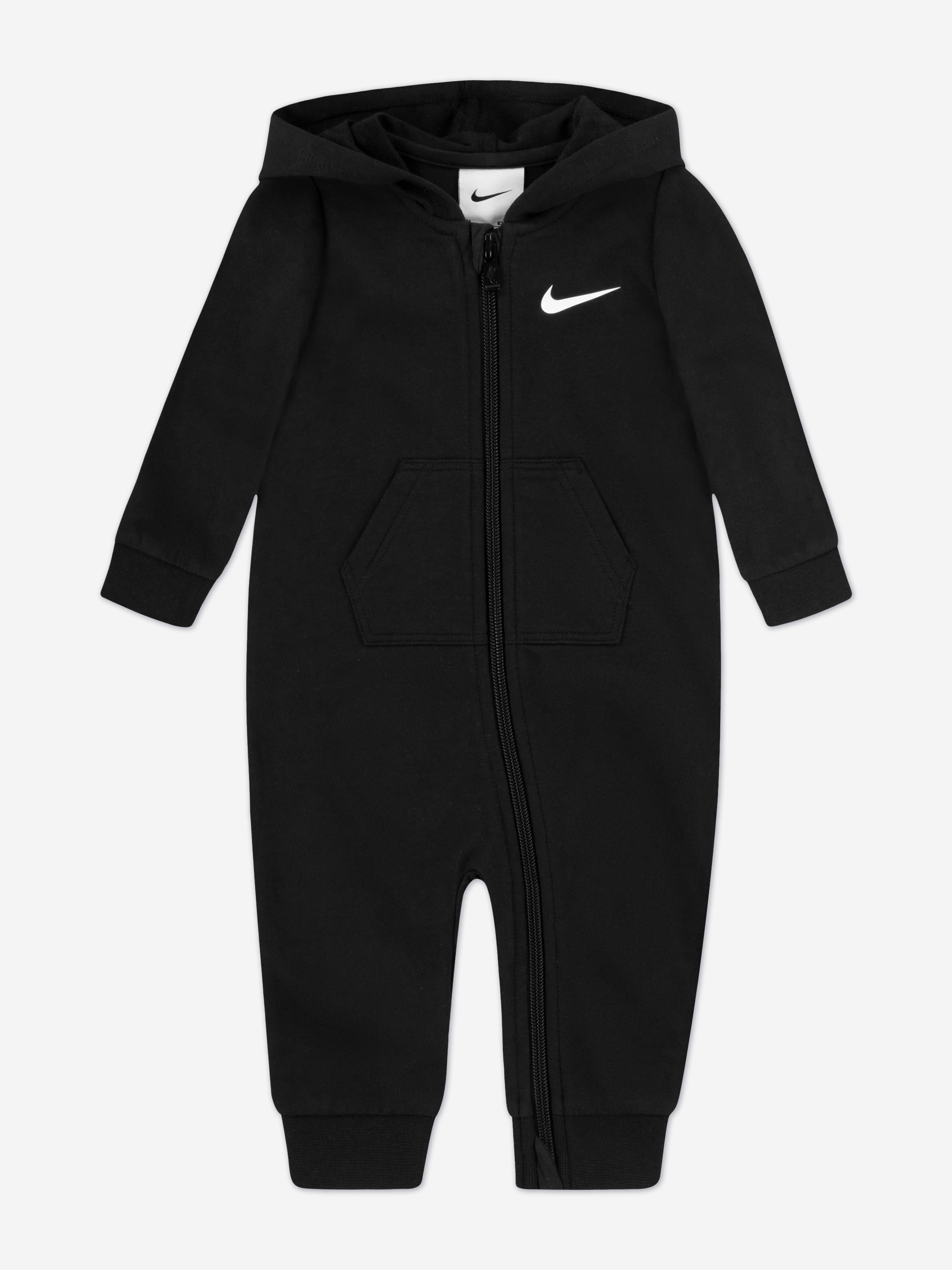 Nike Baby Essentials Hooded Coverall in Black
