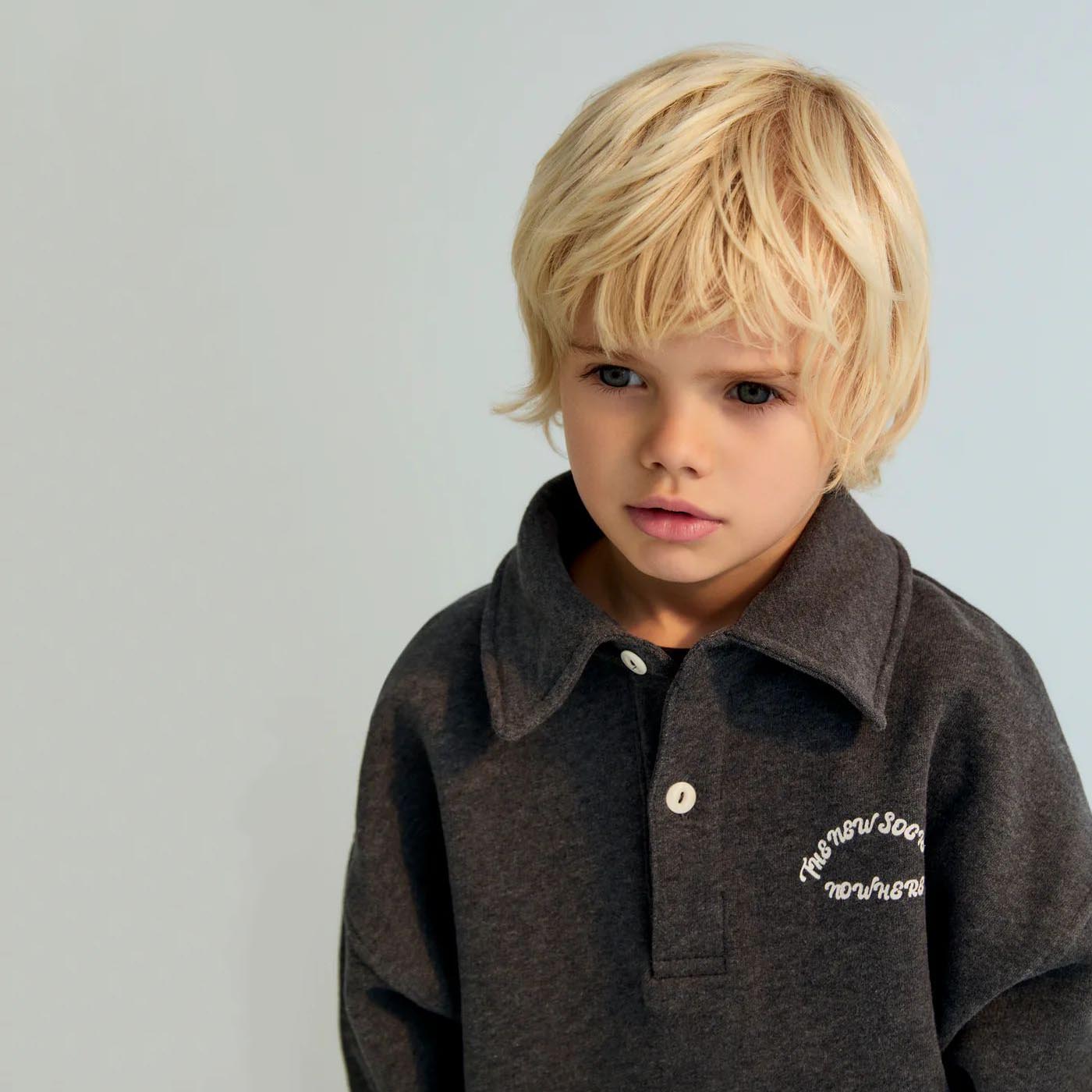 Boys & Girls Grey Cotton Sweatshirt