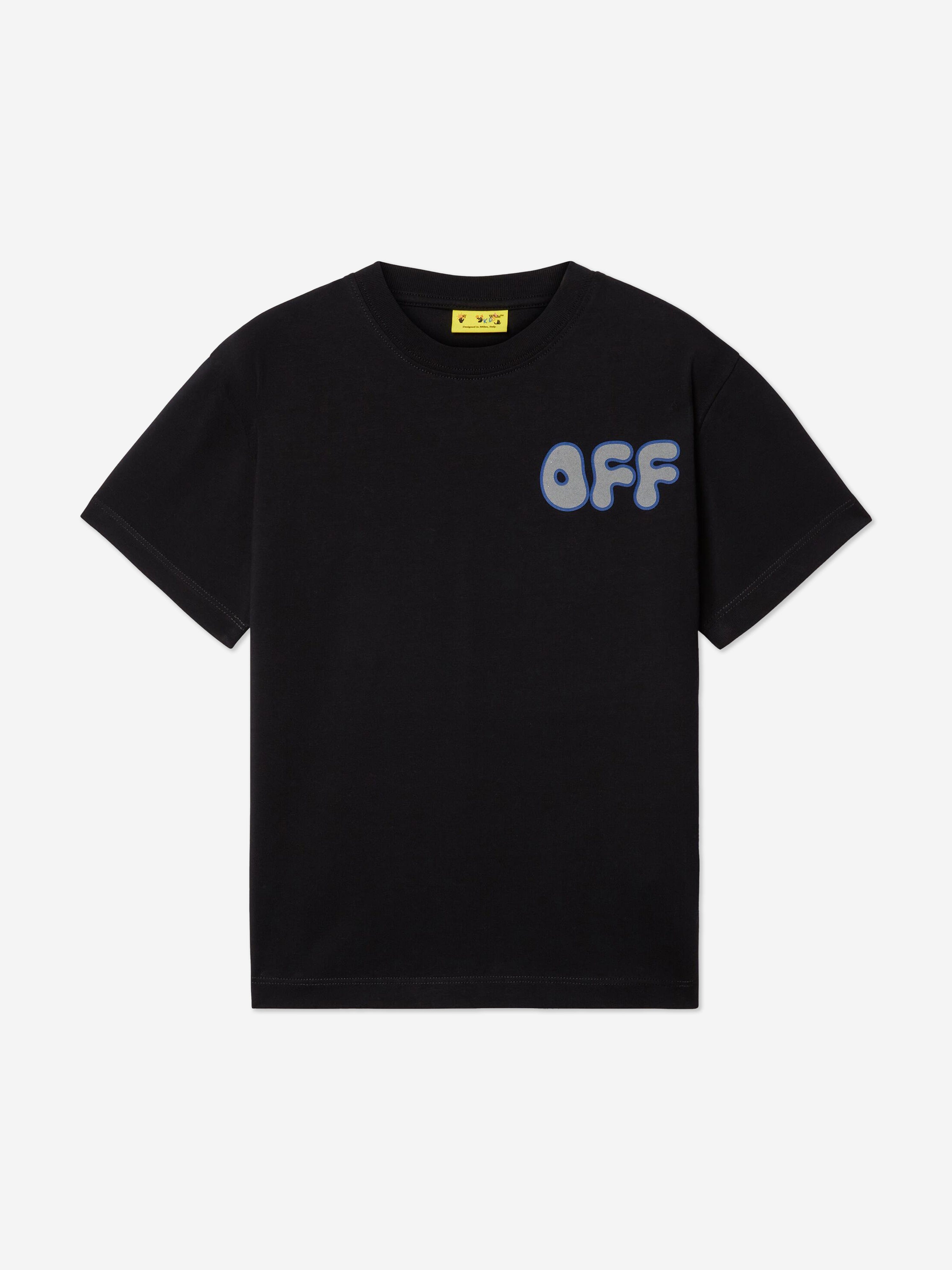 Off-White Boys Arrow Chunky T-Shirt in Black Off-White Boys Arrow Chunky T-Shirt in Black