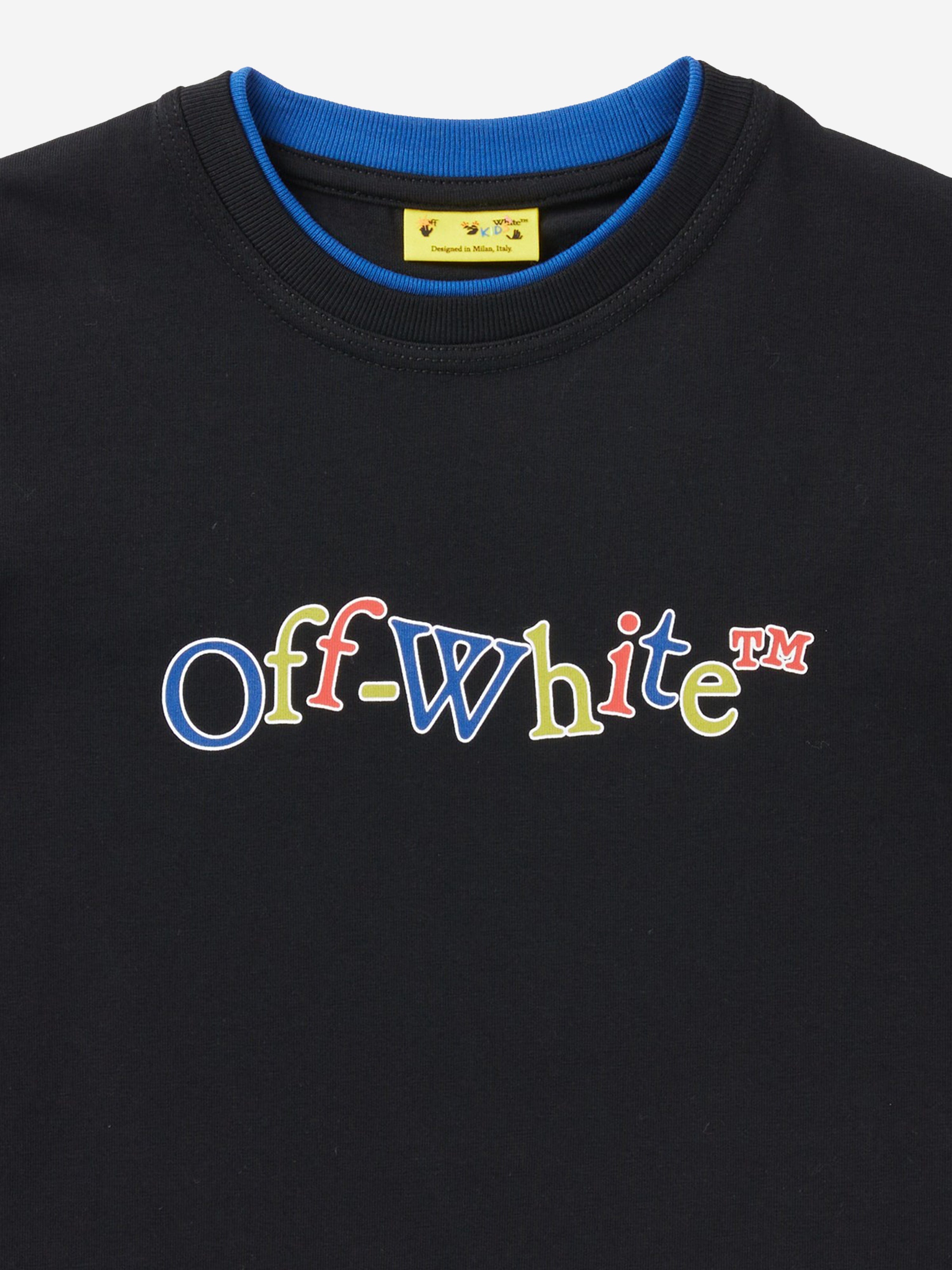 Off-White Kids Bookish Crazy T-Shirt in Black