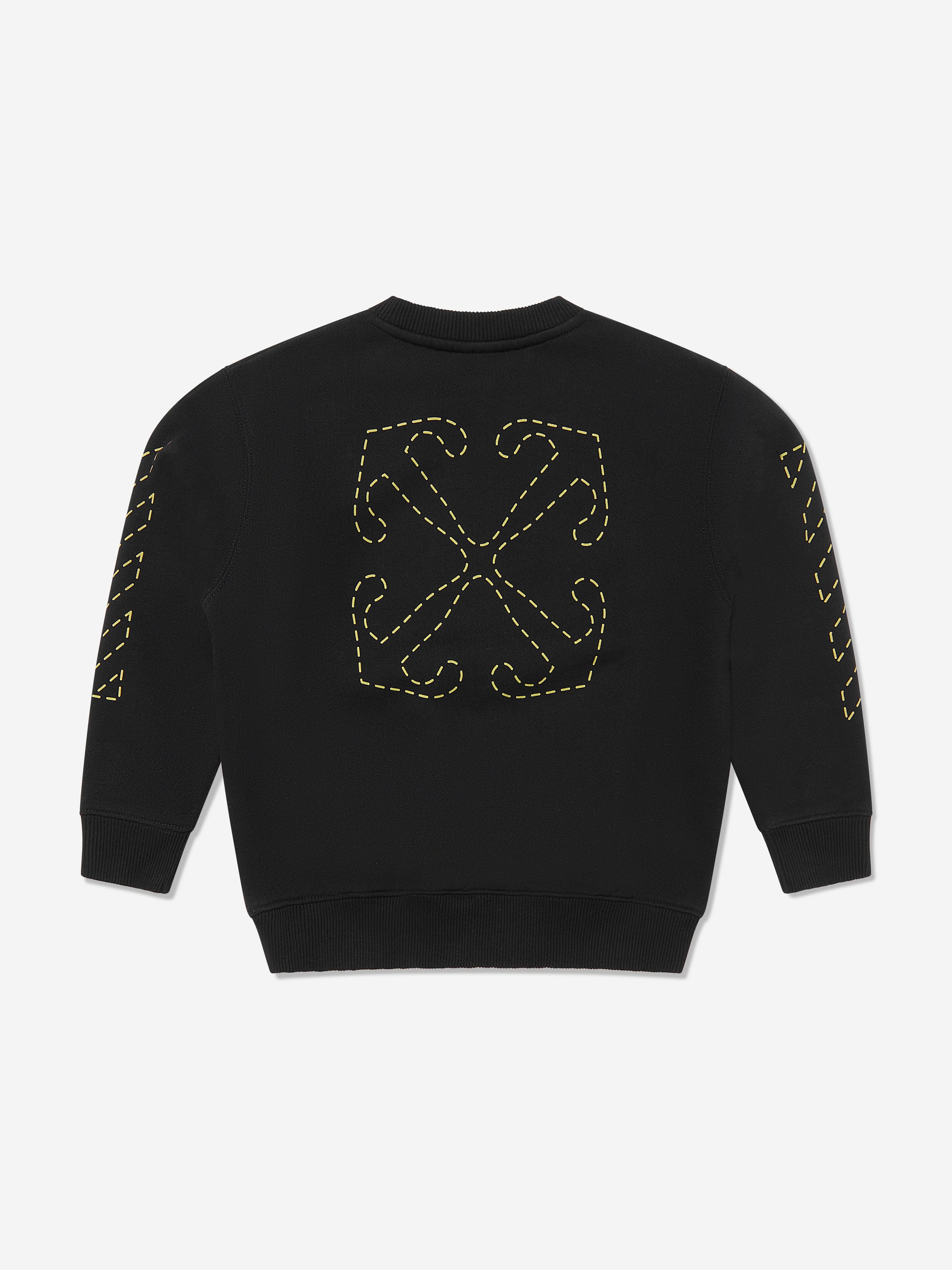 Kids Arrow Stitched Sweatshirit in Black