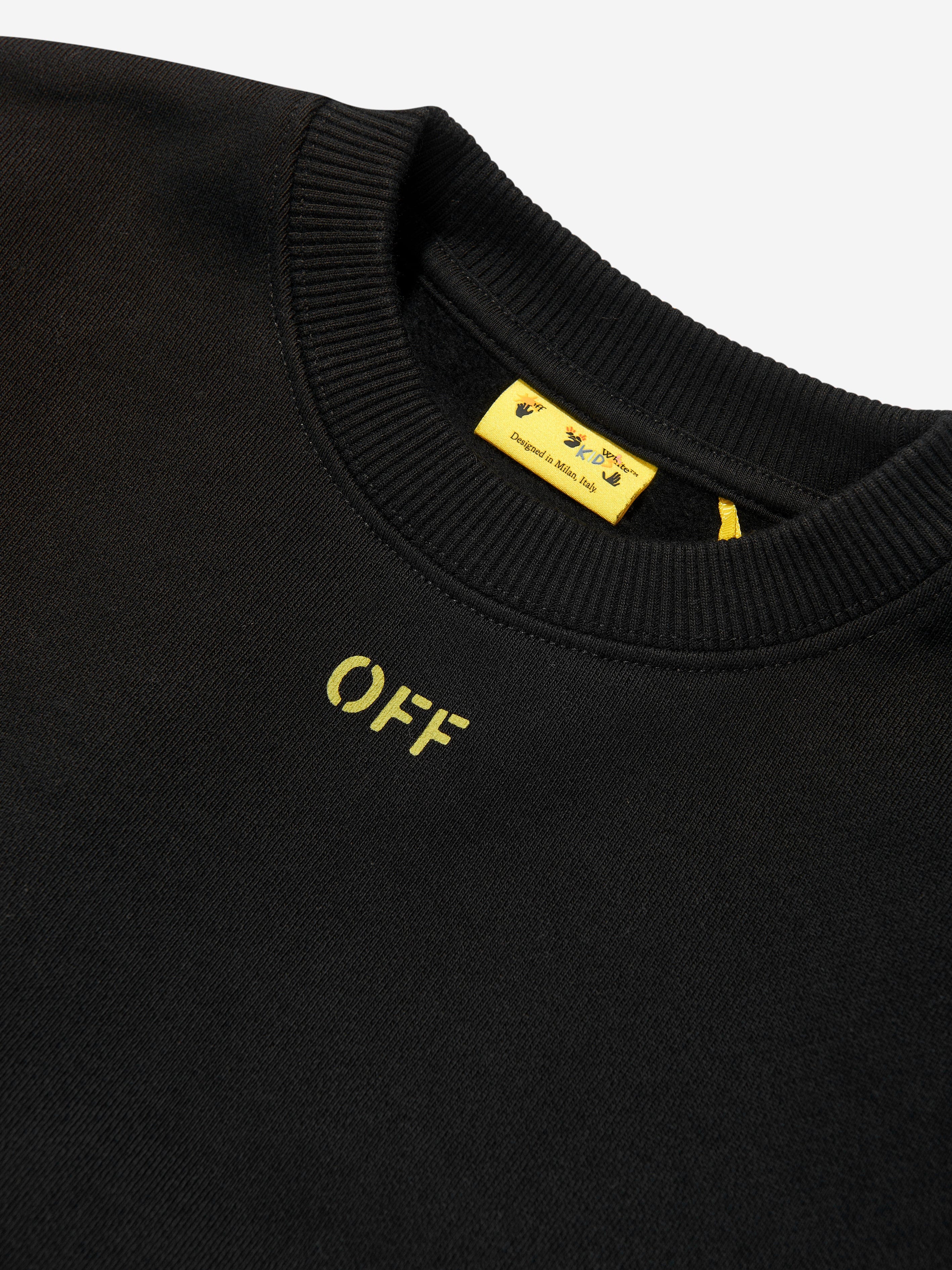 Kids Arrow Stitched Sweatshirit in Black