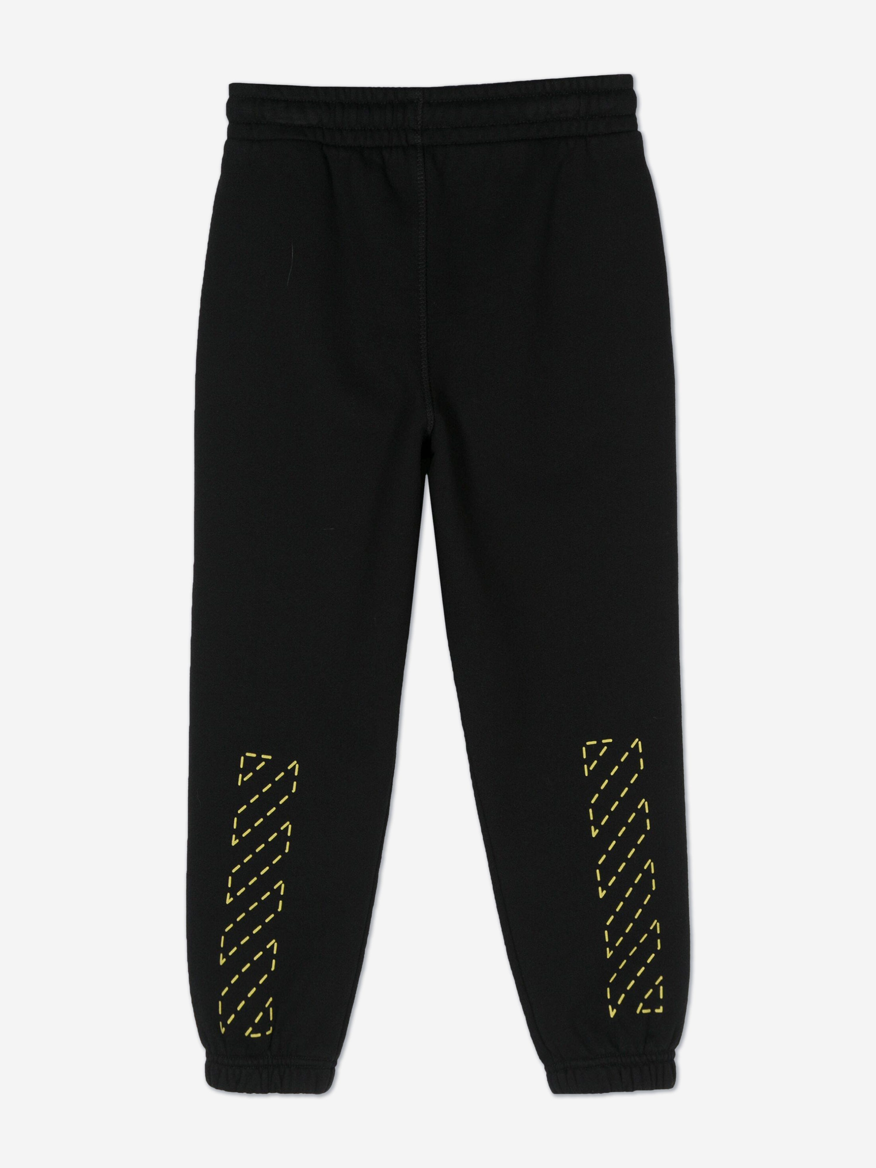 Off-White Kids Bookish Diagonal Joggers in Black