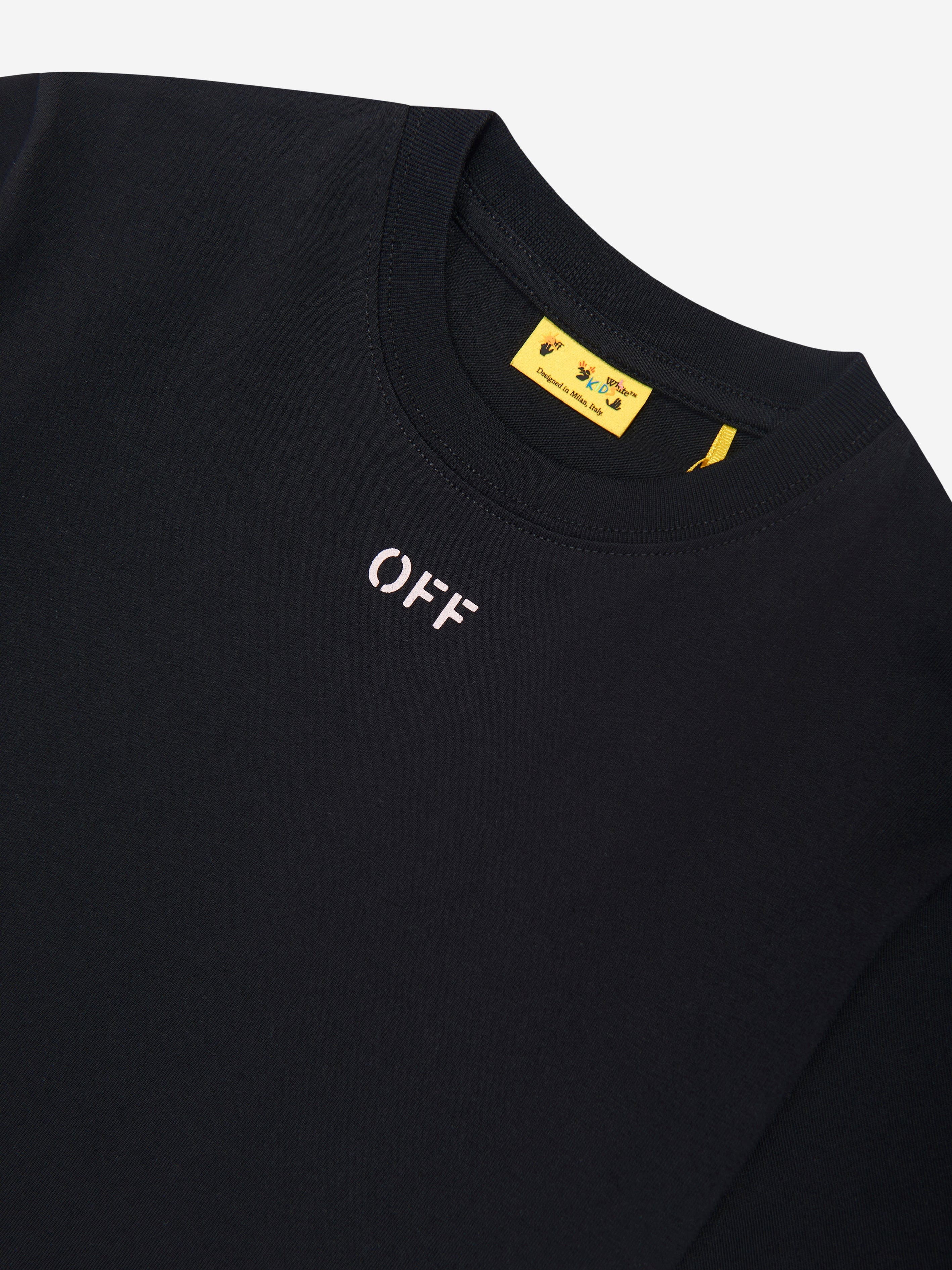Off-White Girls Arrow Stitched T-Shirt in Black