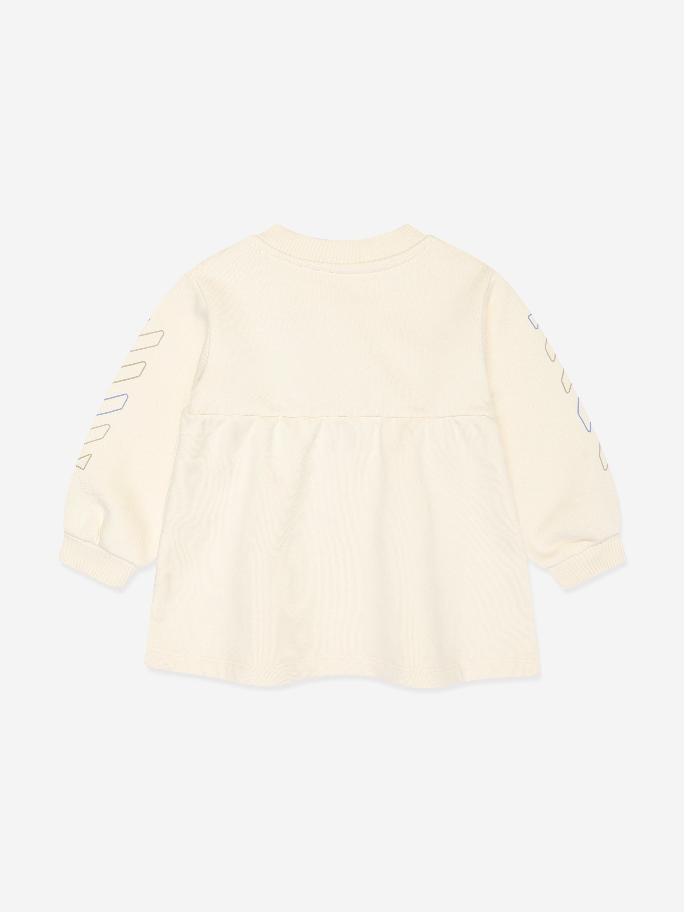 Off-White Baby Girls Bookish Crazy Crew Dress in Ivory