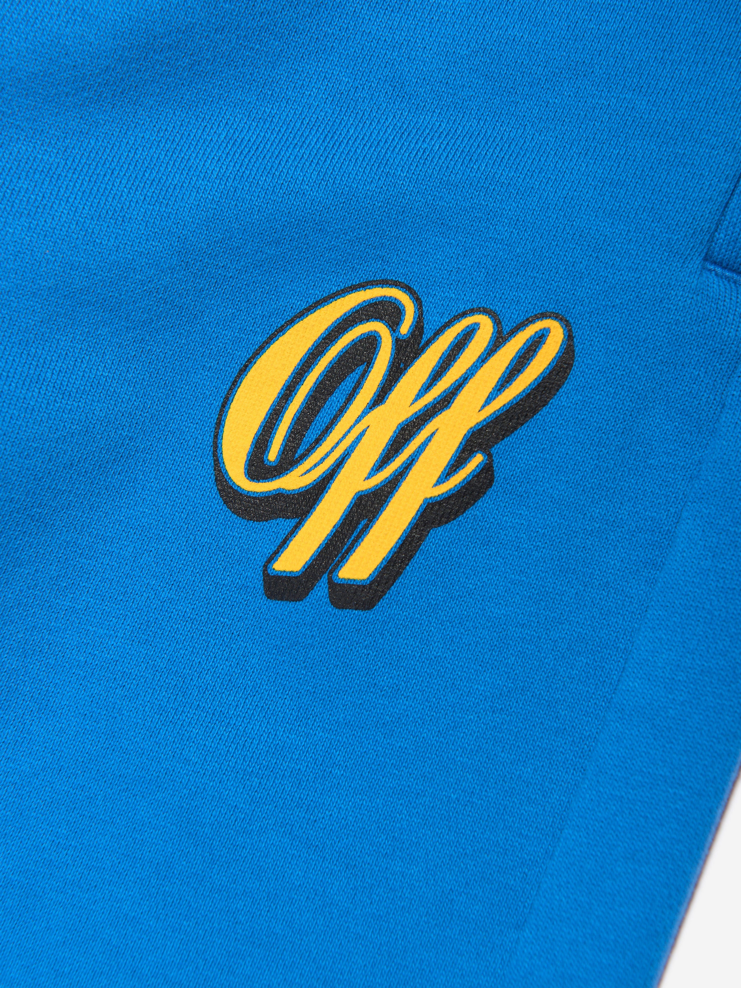 Off-White Boys Baseball Logo Joggers in Blue