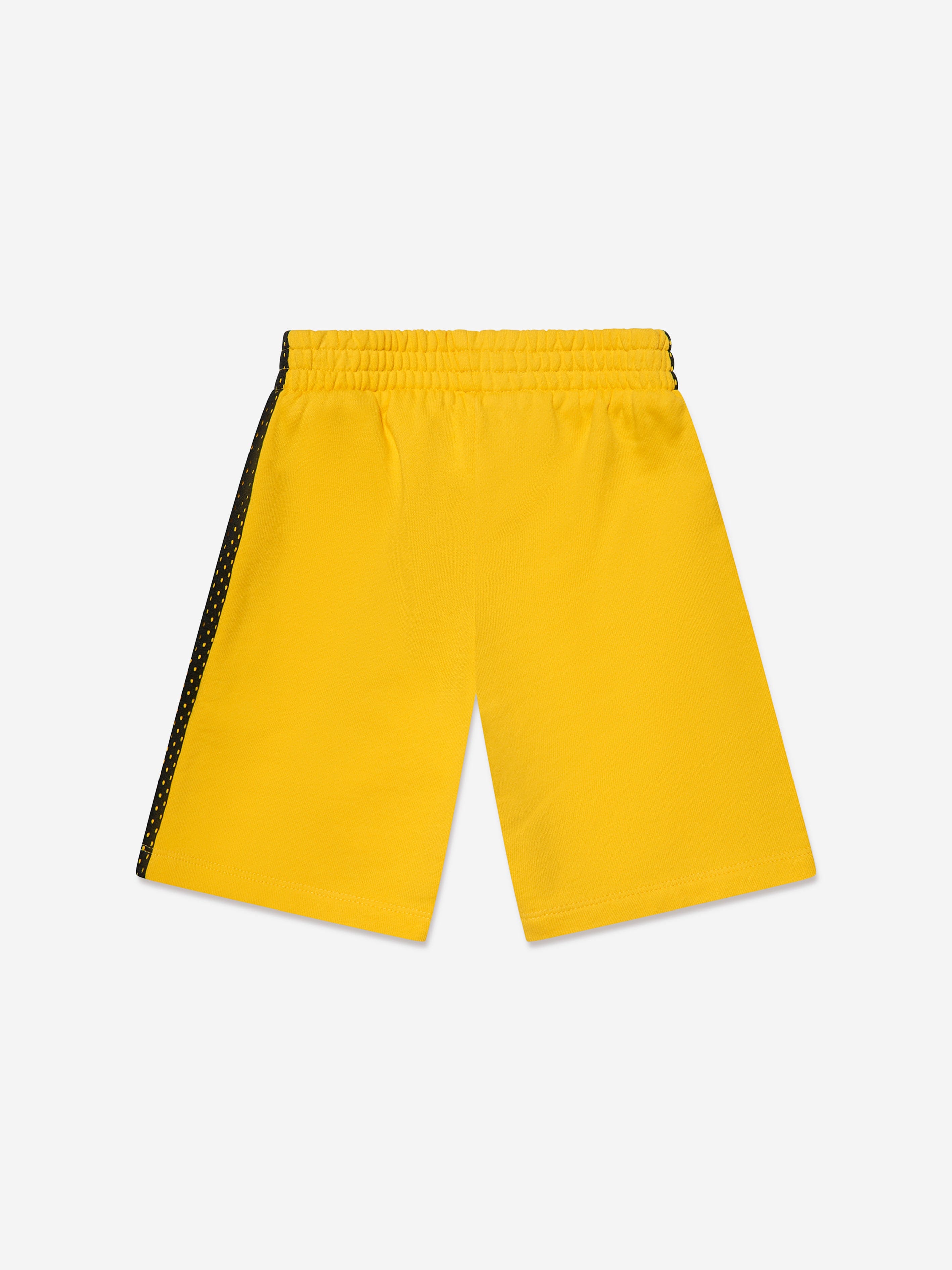 Off-White Boys Baseball Logo Mesh Shorts in Yellow