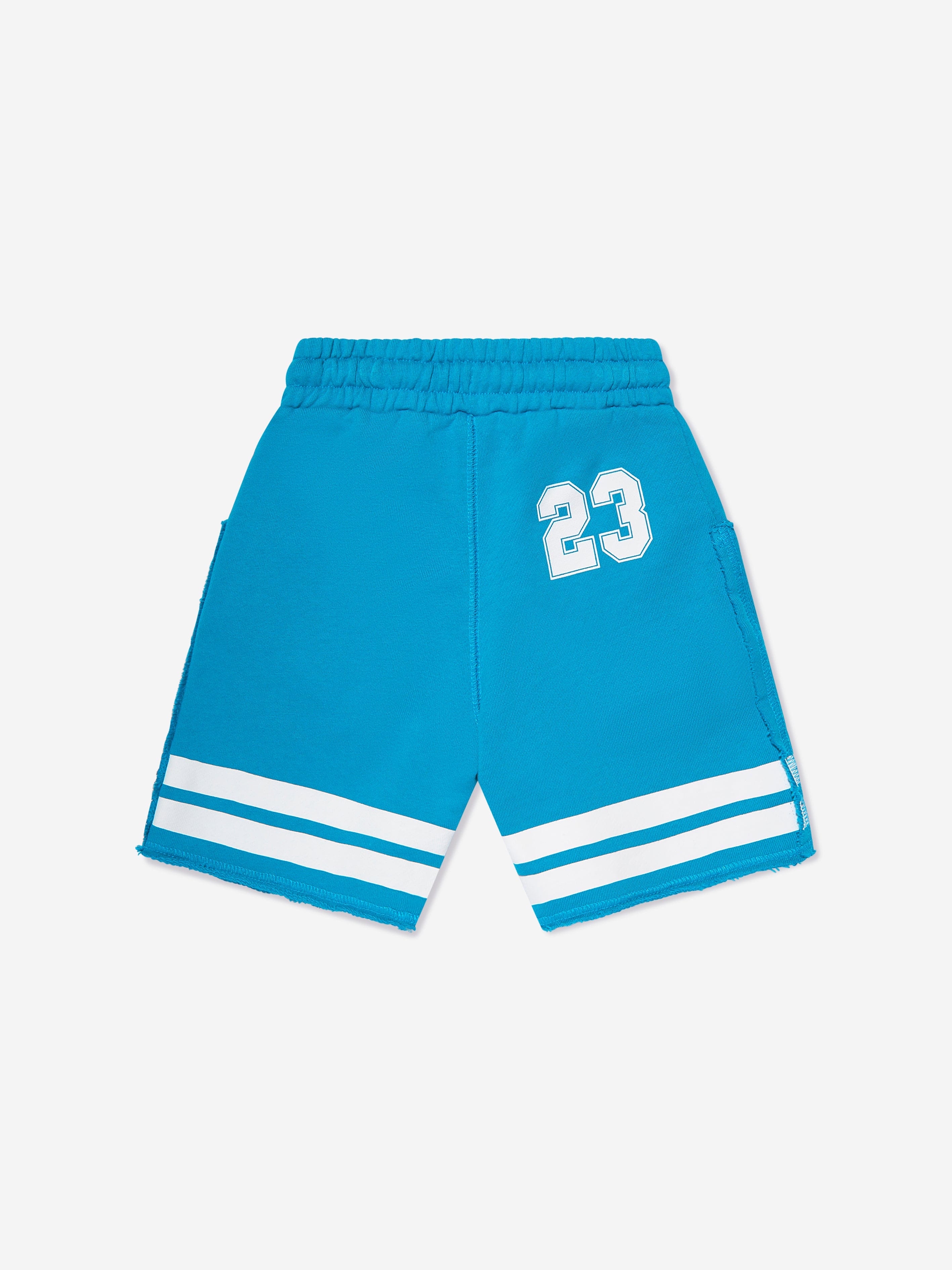 Off-White Boys Team 23 Sweat Shorts in Blue