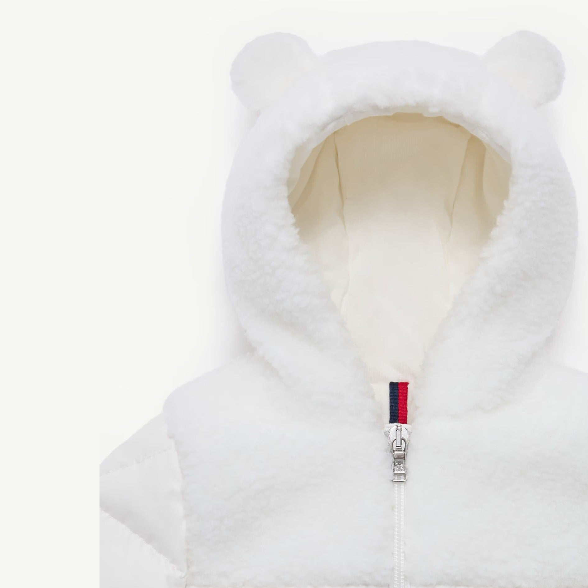 Baby Boys & Girls White Padded Down Babysuit