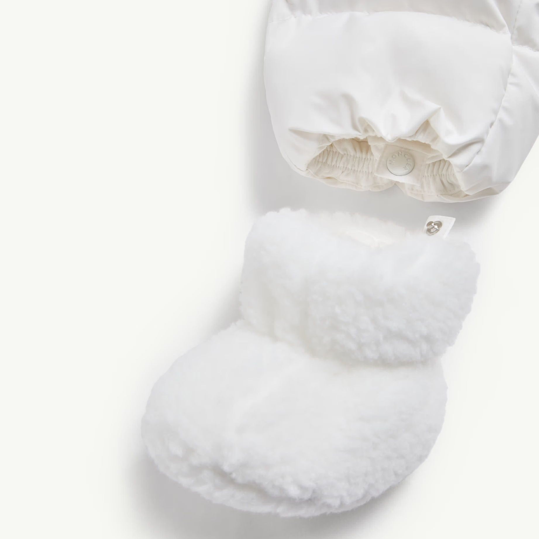 Baby Boys & Girls White Padded Down Babysuit