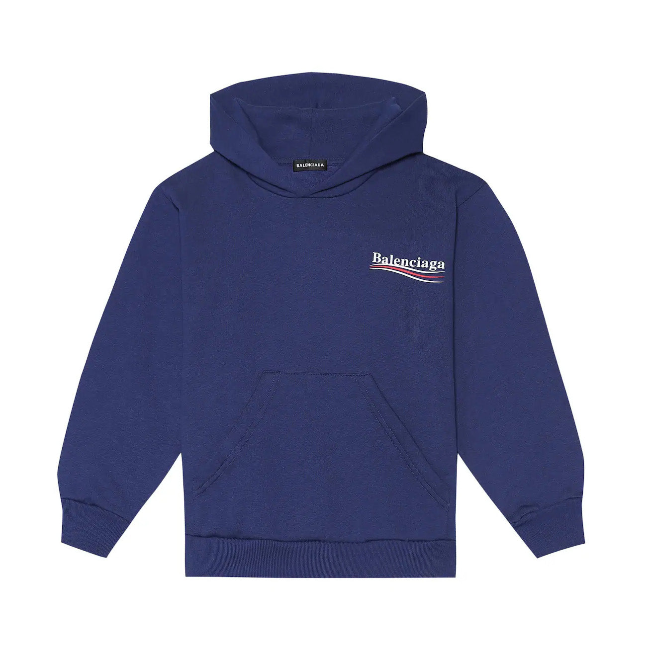 Boys & Girls Blue Hooded Cotton Sweatshirt