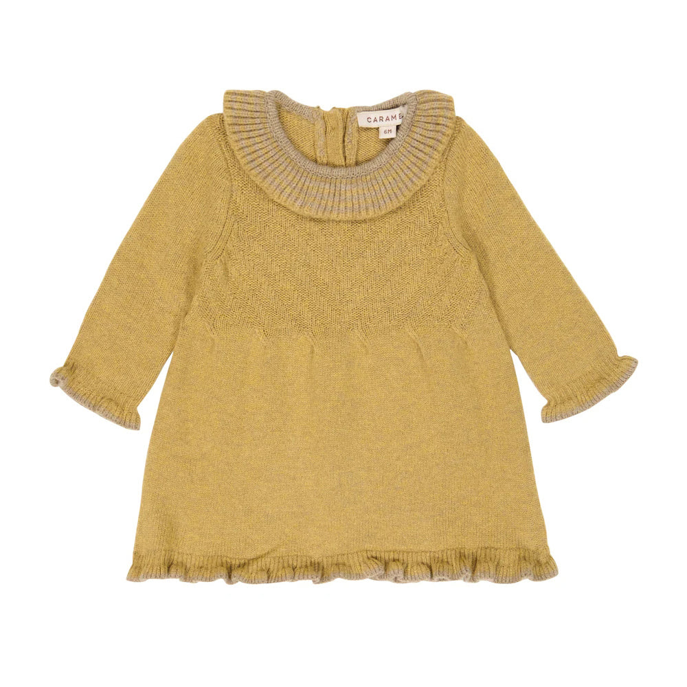 Baby Girls Yellow Wool Dress