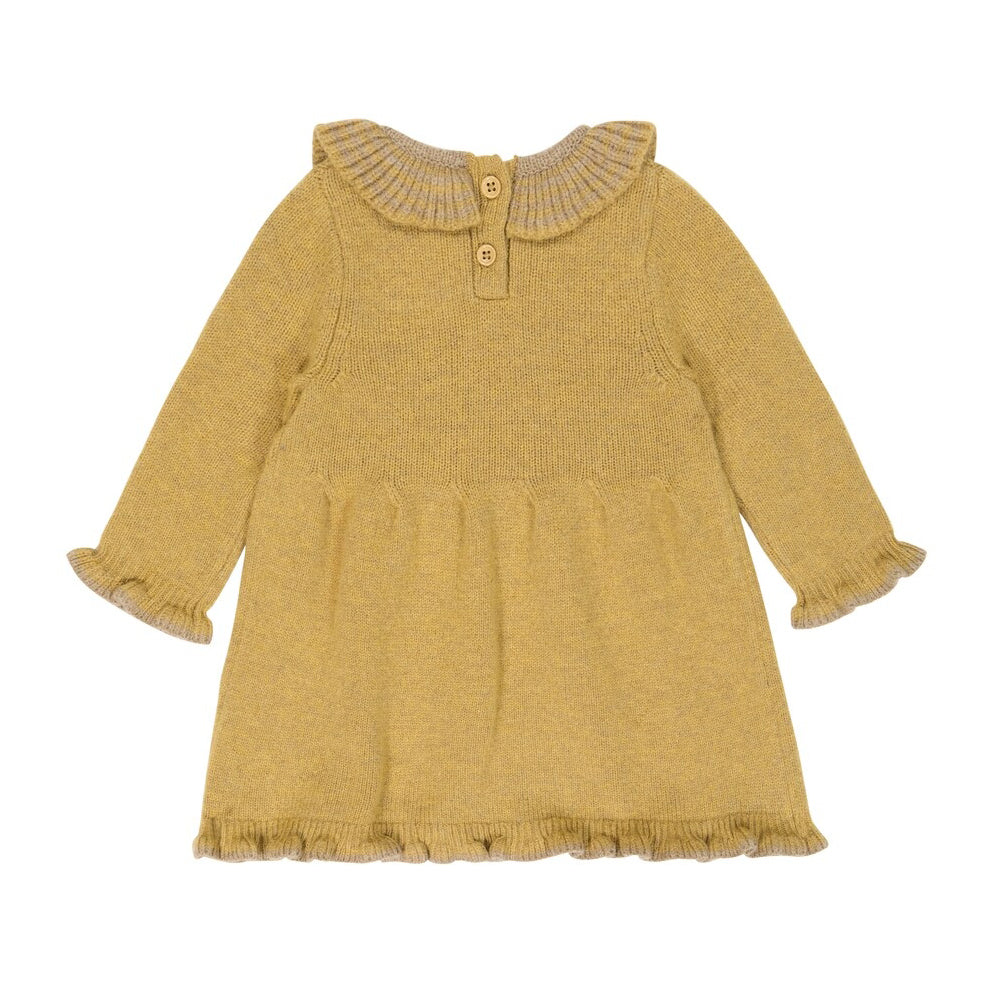 Baby Girls Yellow Wool Dress
