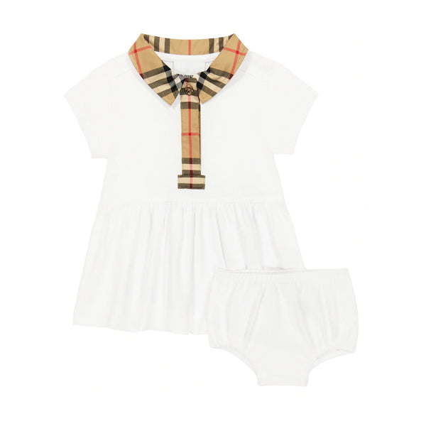 Baby Girls White Cotton Dress Set