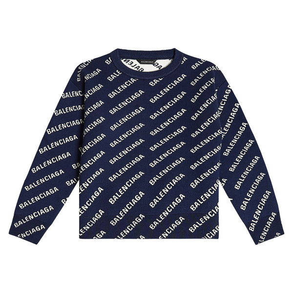 Boys & Girls Navy Logo Sweater