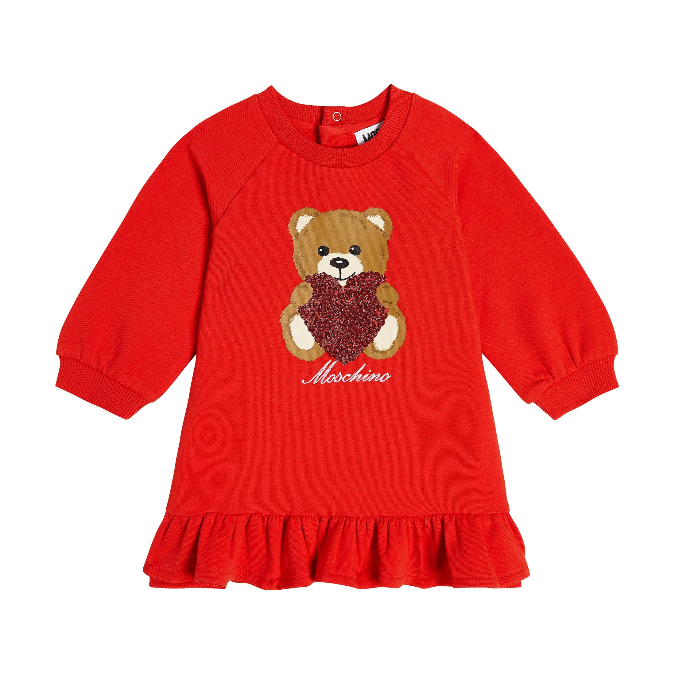 Baby Girls Red Printed Cotton Dress