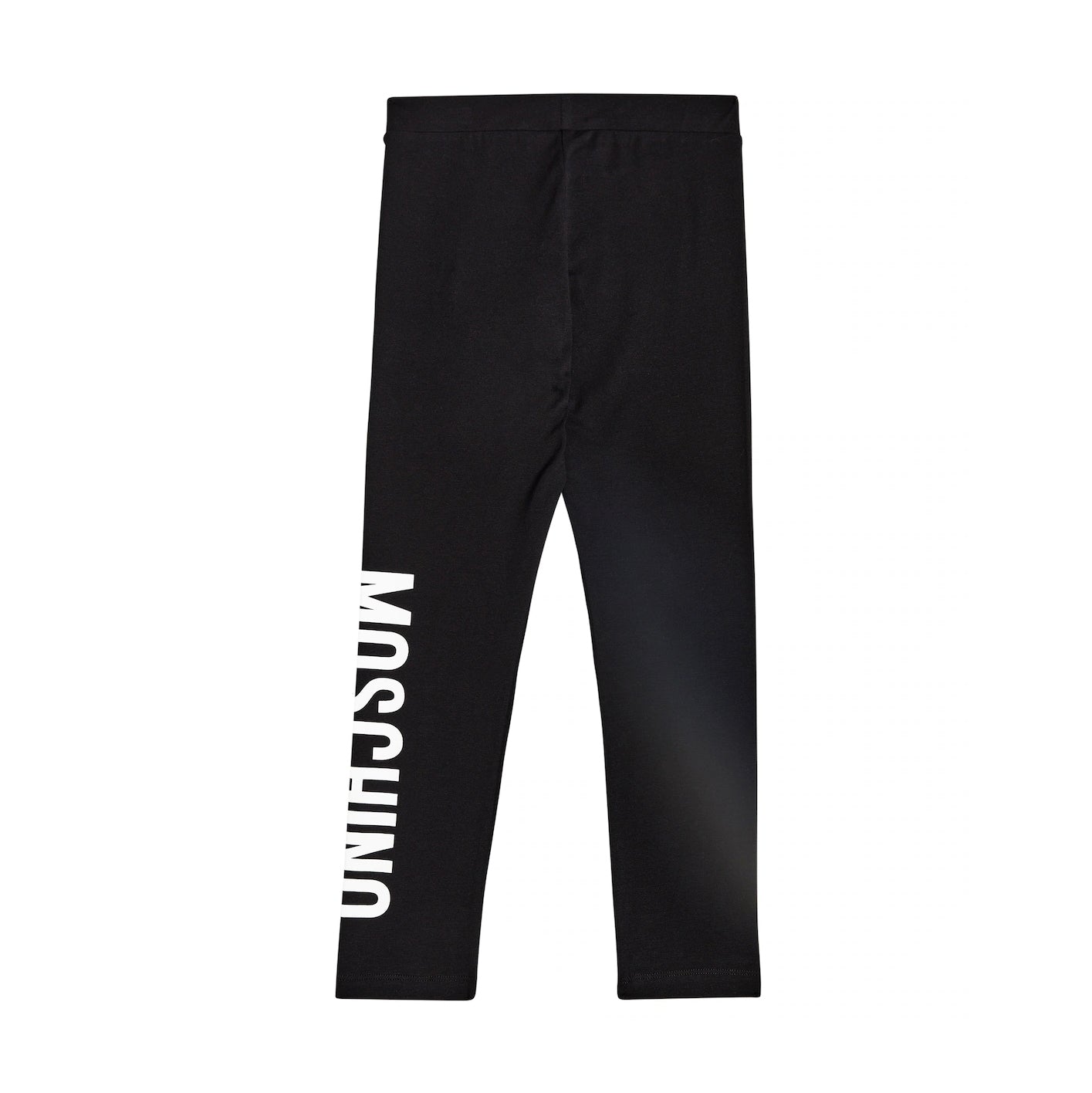 Girls Black Logo Cotton Leggings