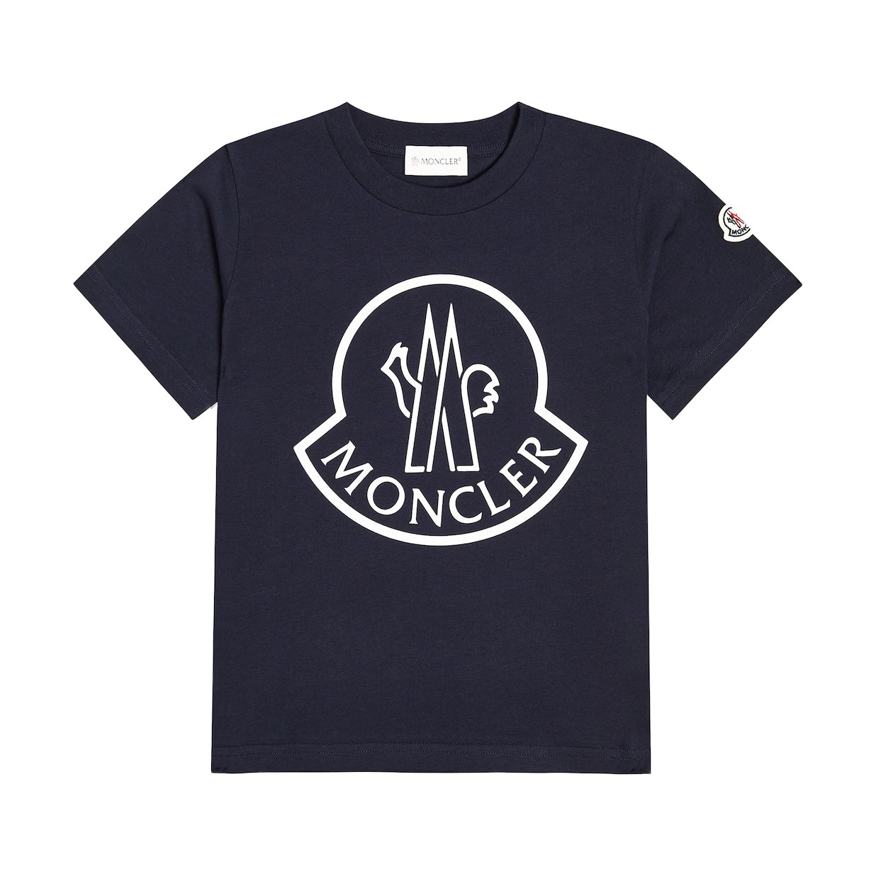 Boys & Girls Navy Logo Cotton T-Shirt