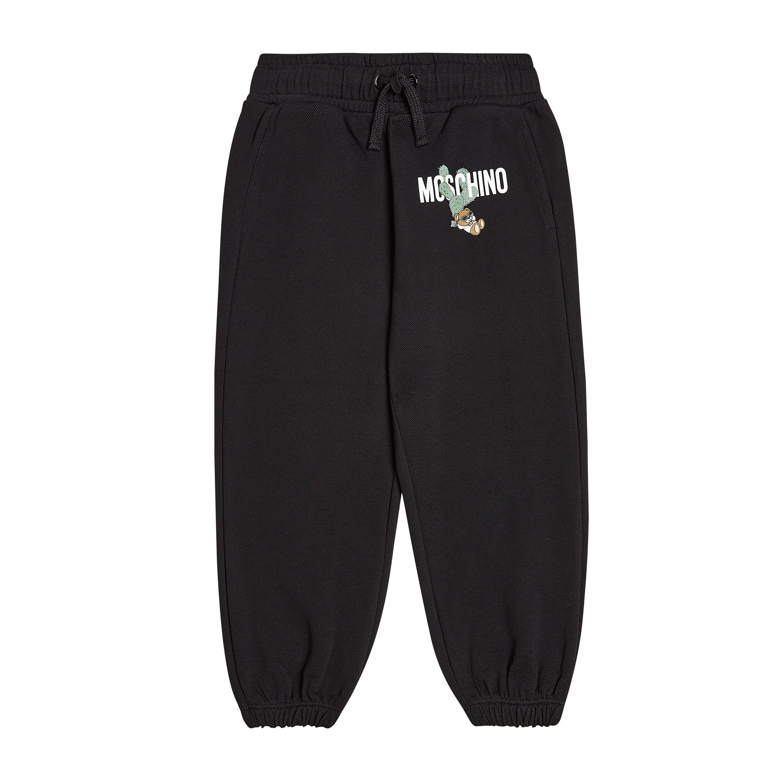 Boys & Girls Black Cotton Trousers