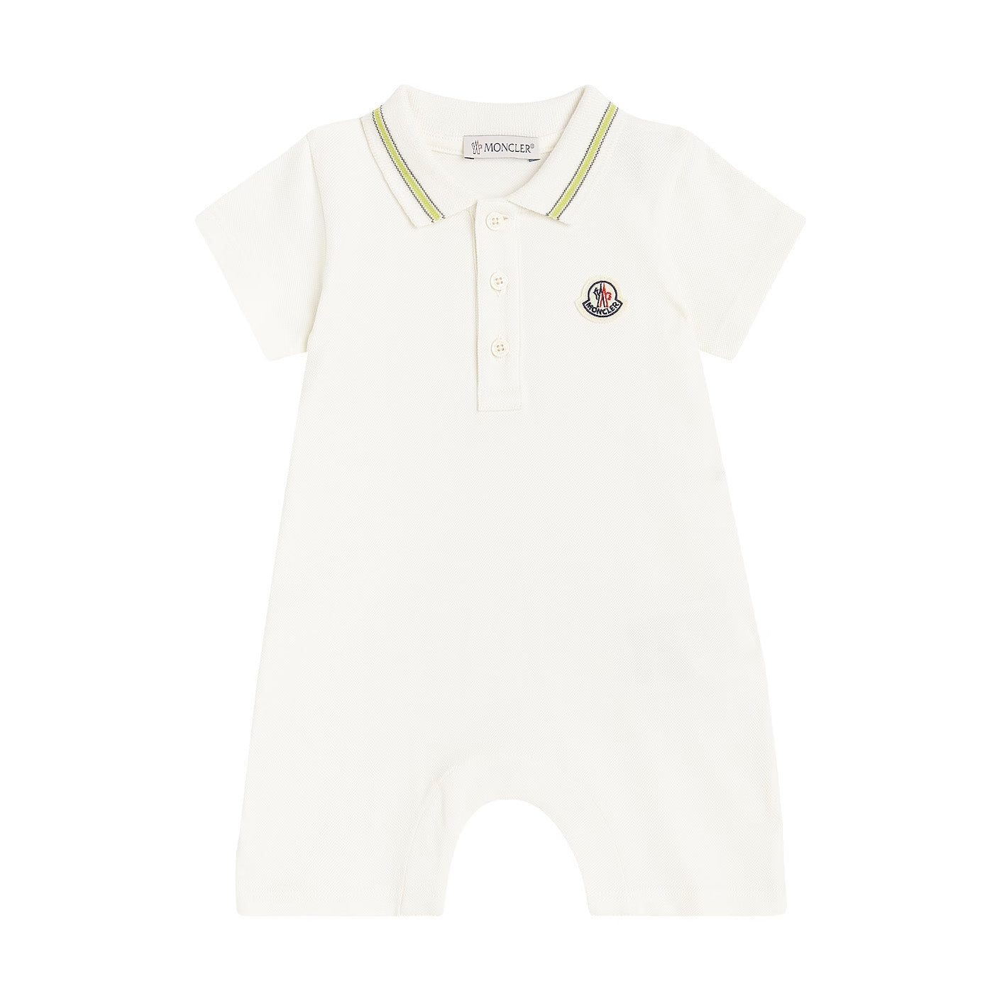 Baby Boys White Cotton Babysuit