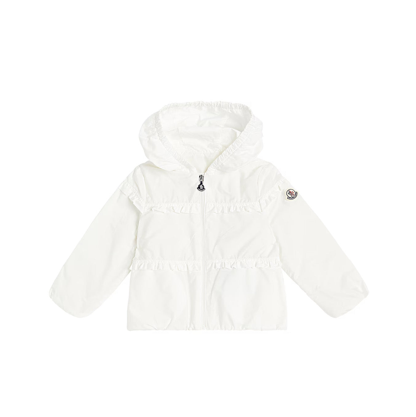 Baby Girls White Zip-Up Jacket