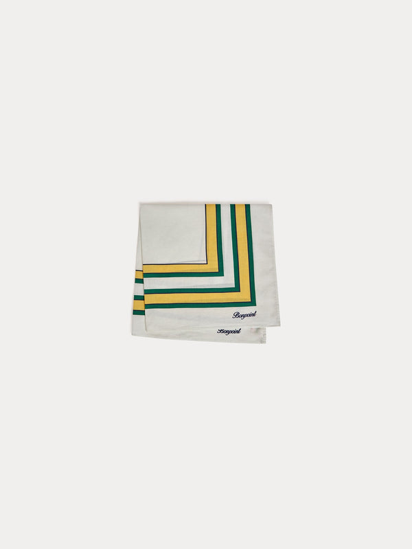 Boys & Girls White Stripes Cotton Scarf