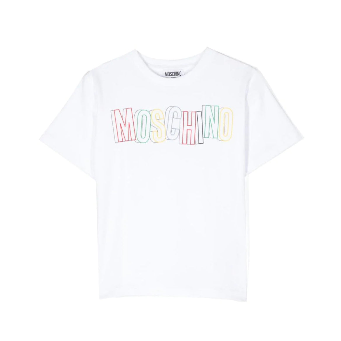 Boys & Girls White Logo Cotton T-Shirt