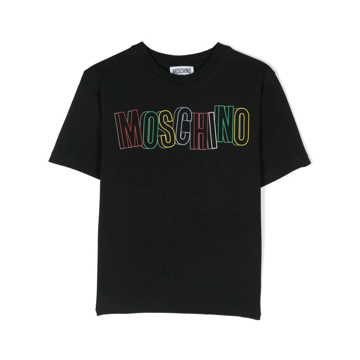 Boys & Girls Black Logo Cotton T-Shirt