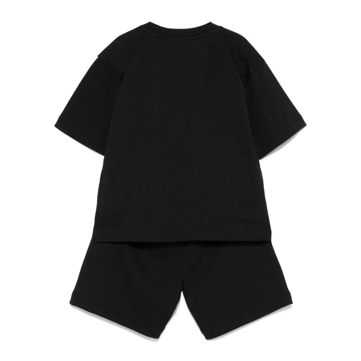 Boys Black Printed Logo Cotton Set
