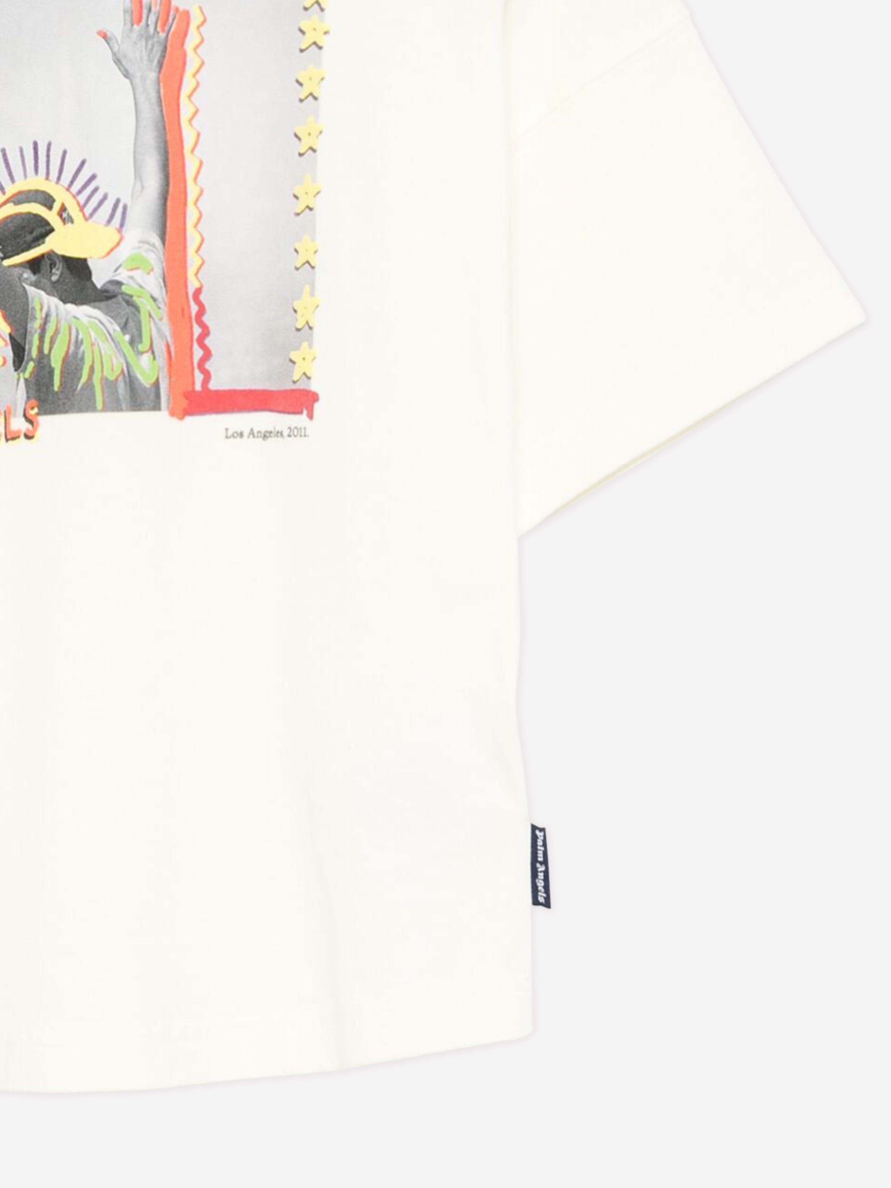 Palm Angels Boys LA Photo T-Shirt in Ivory
