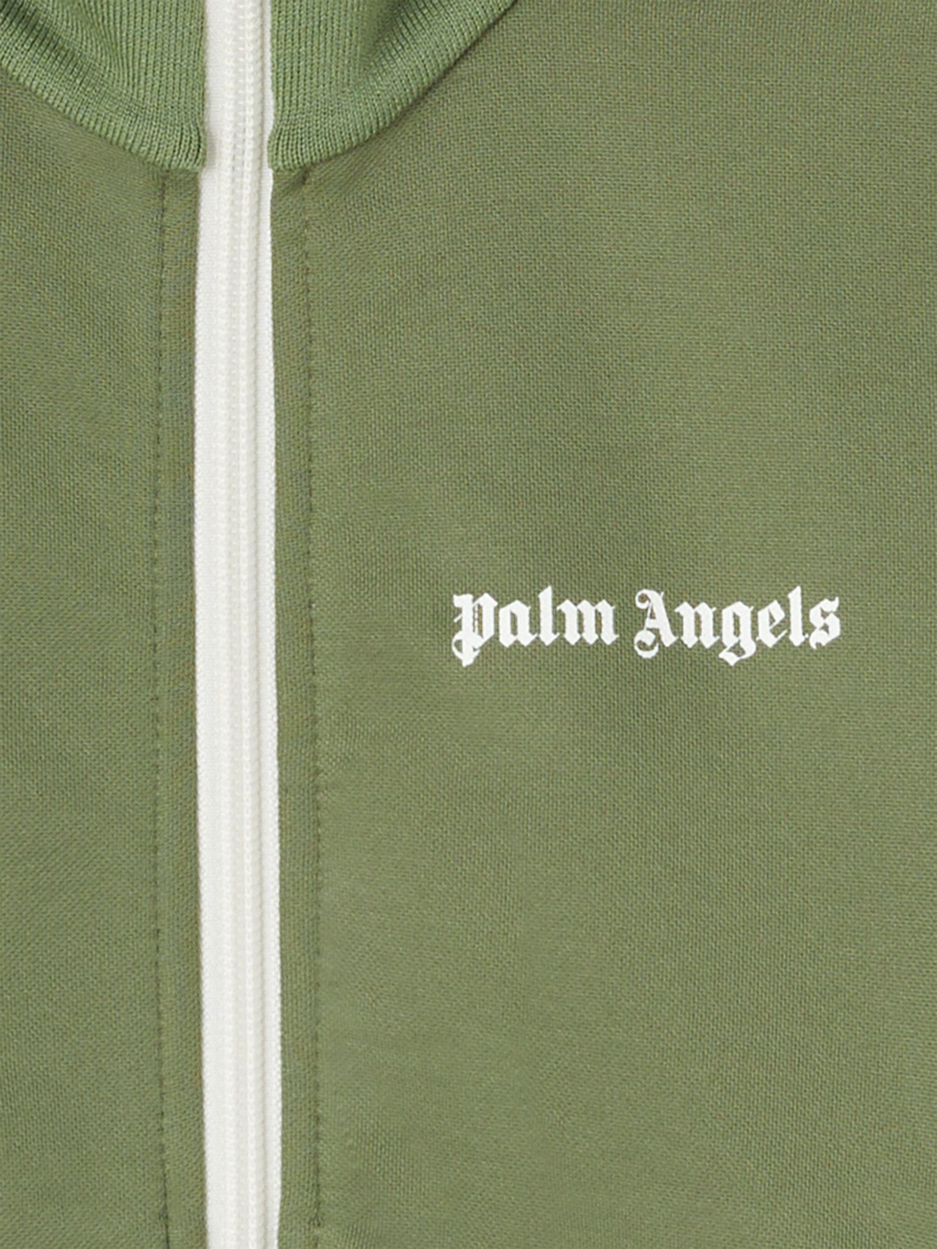 Palm Angels Boys Track Jacket in Green