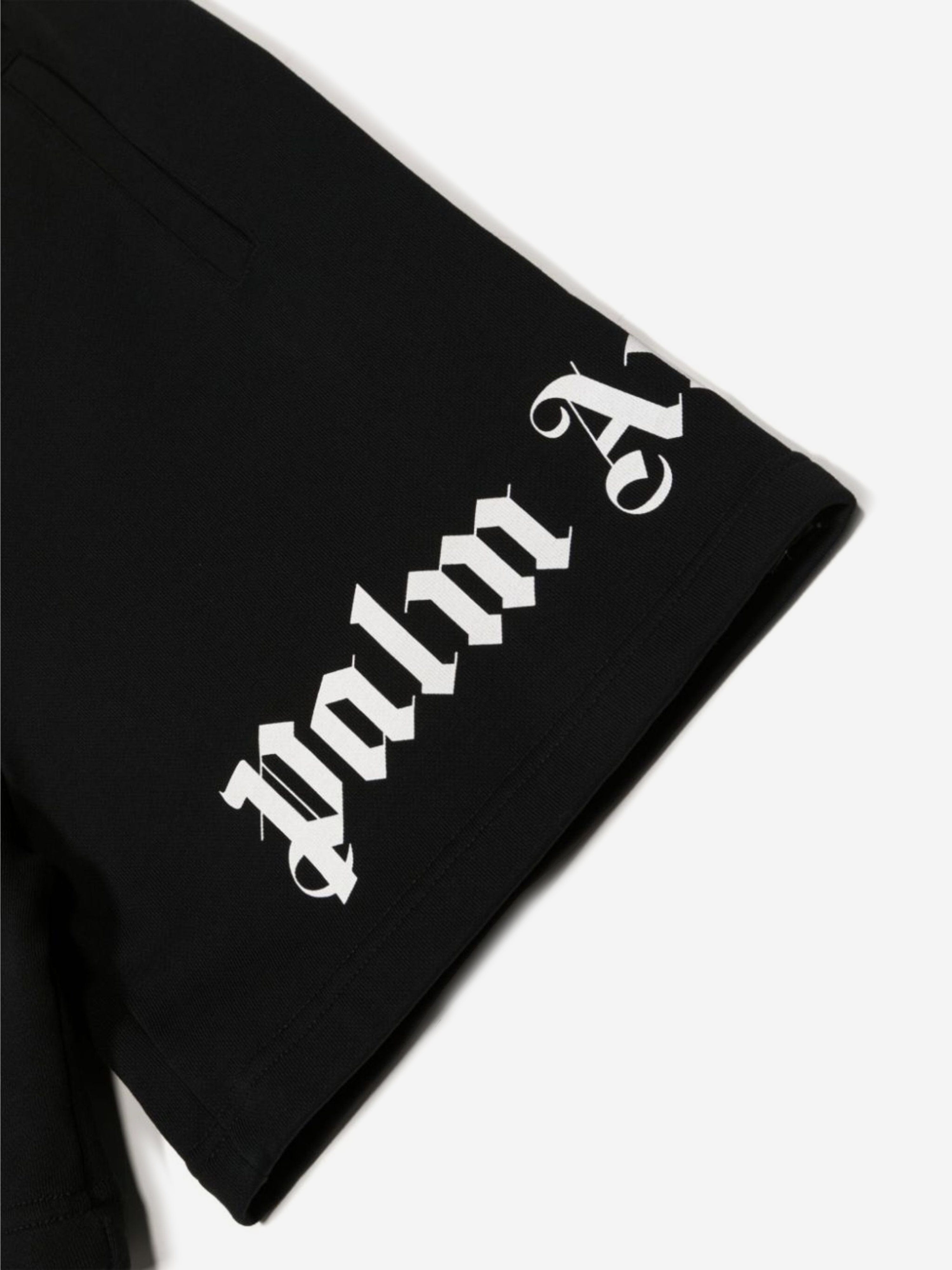 Palm Angels Boys Classic Overlogo Shorts in Black