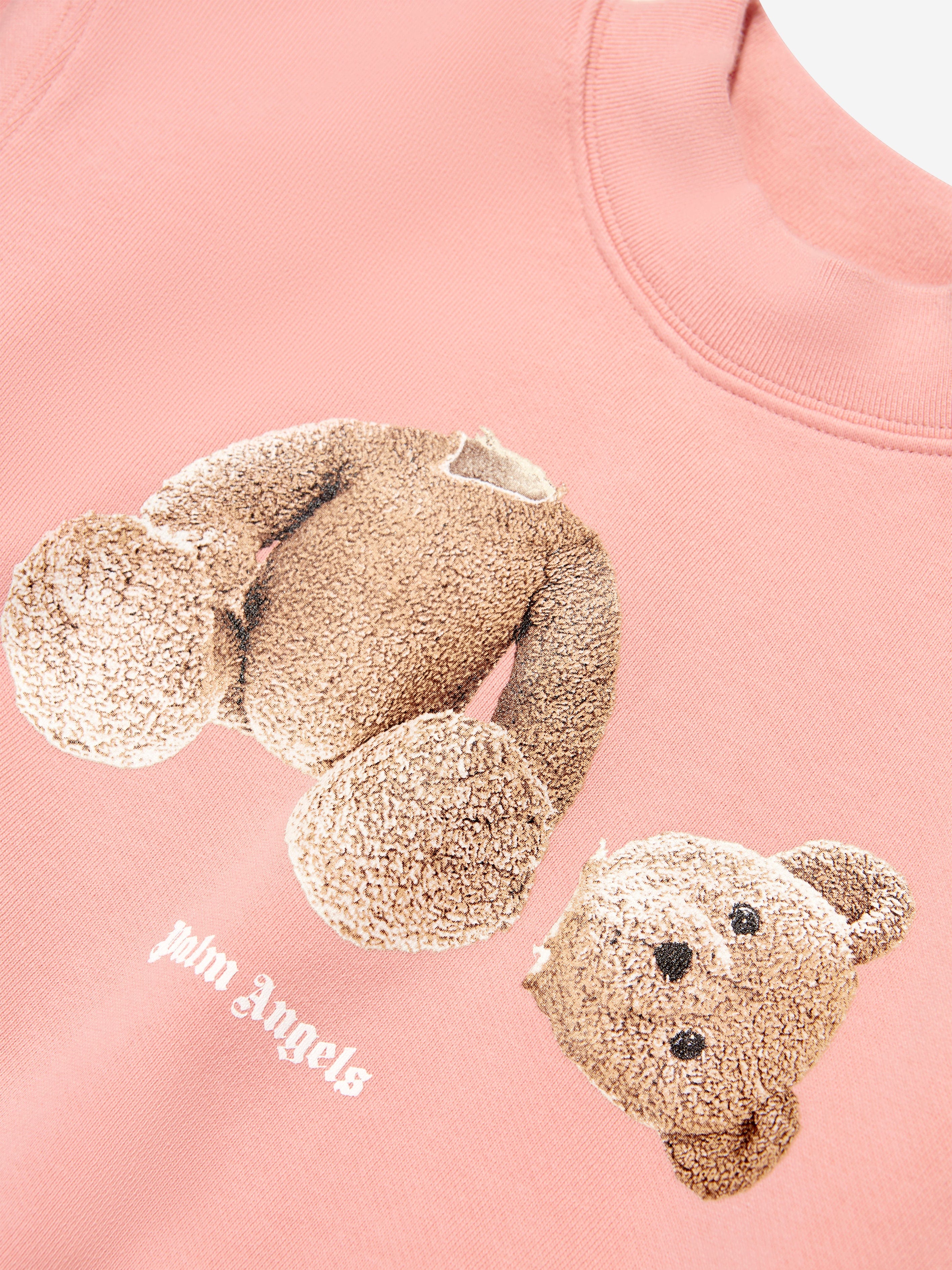 Palm Angels Girls Bear Sweatshirt in Pink