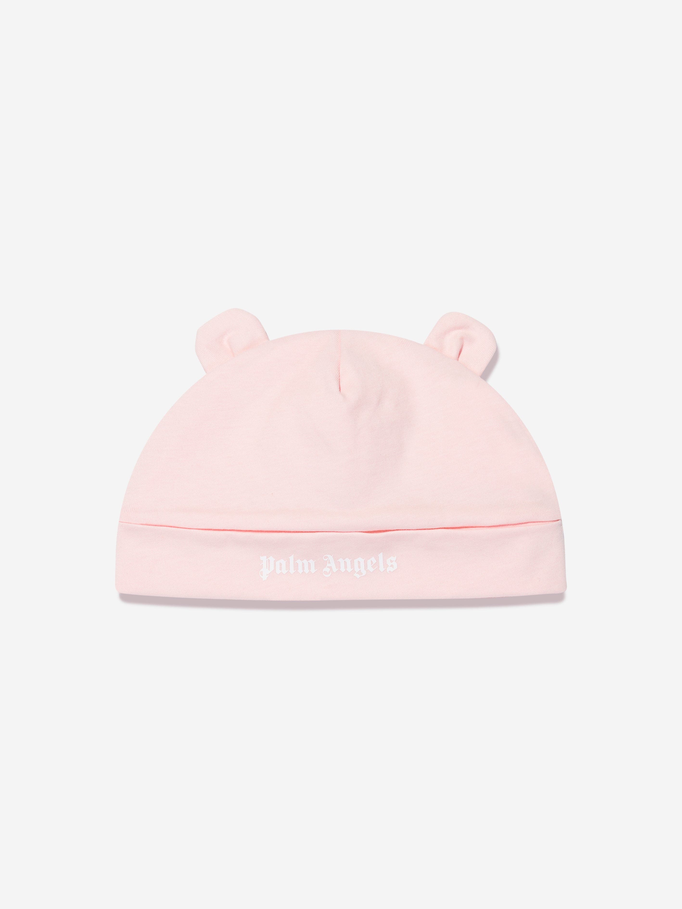 Palm Angels Baby Girls Logo Teddy Bear Beanie in Pink