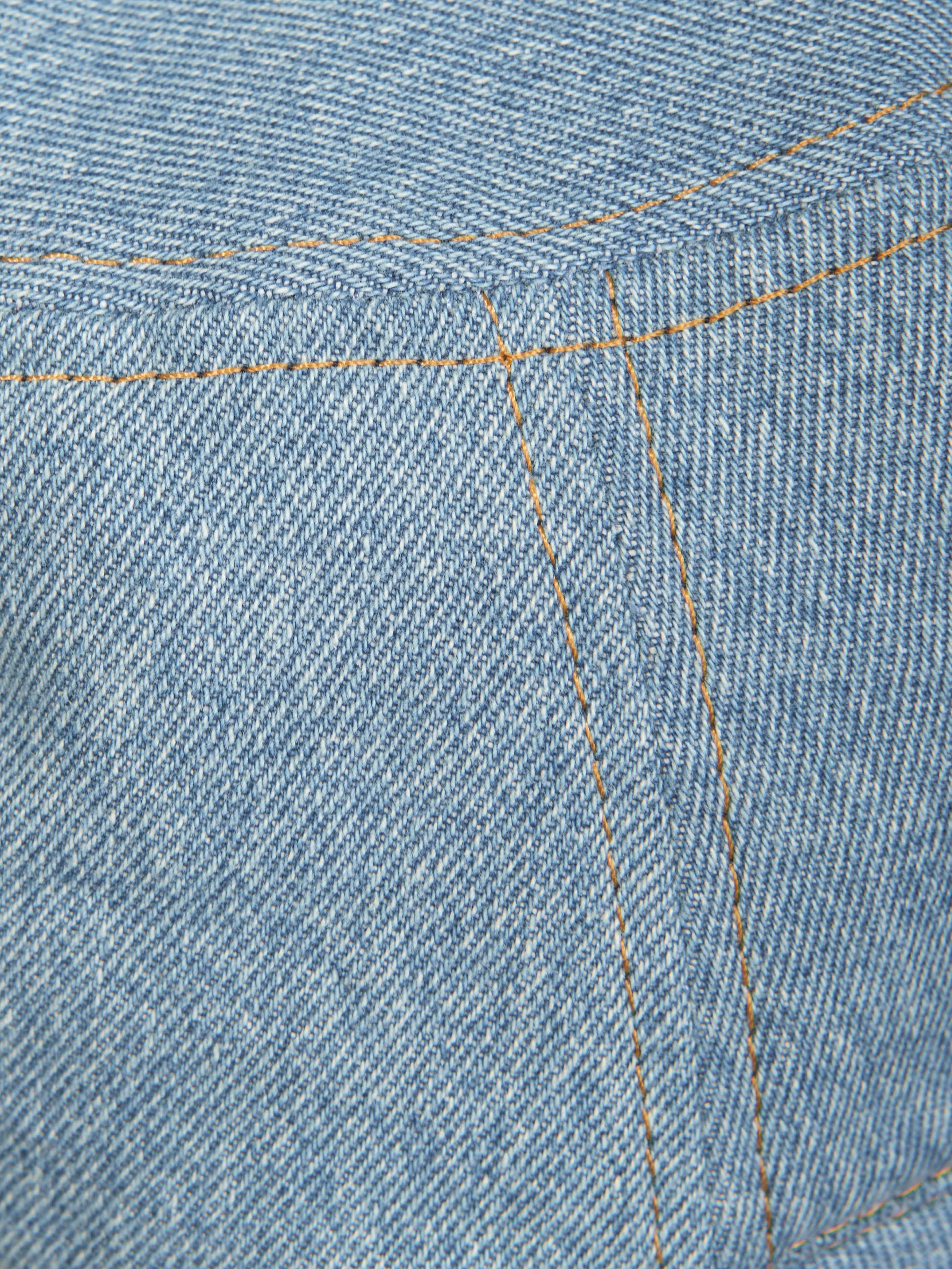 Palm Angels Boys Logo Stone Denim Bucket Hat in Blue