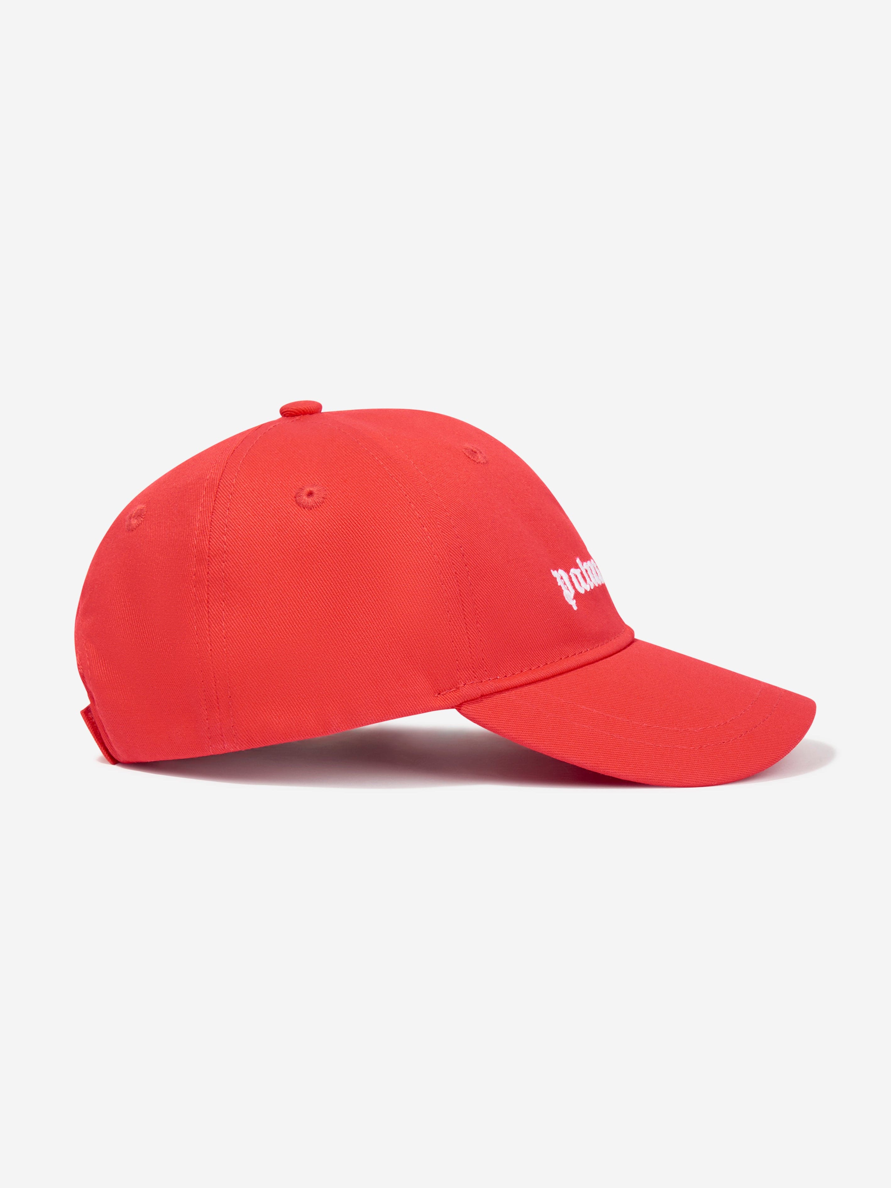 Palm Angels Boys Logo Baseball Cap in Red