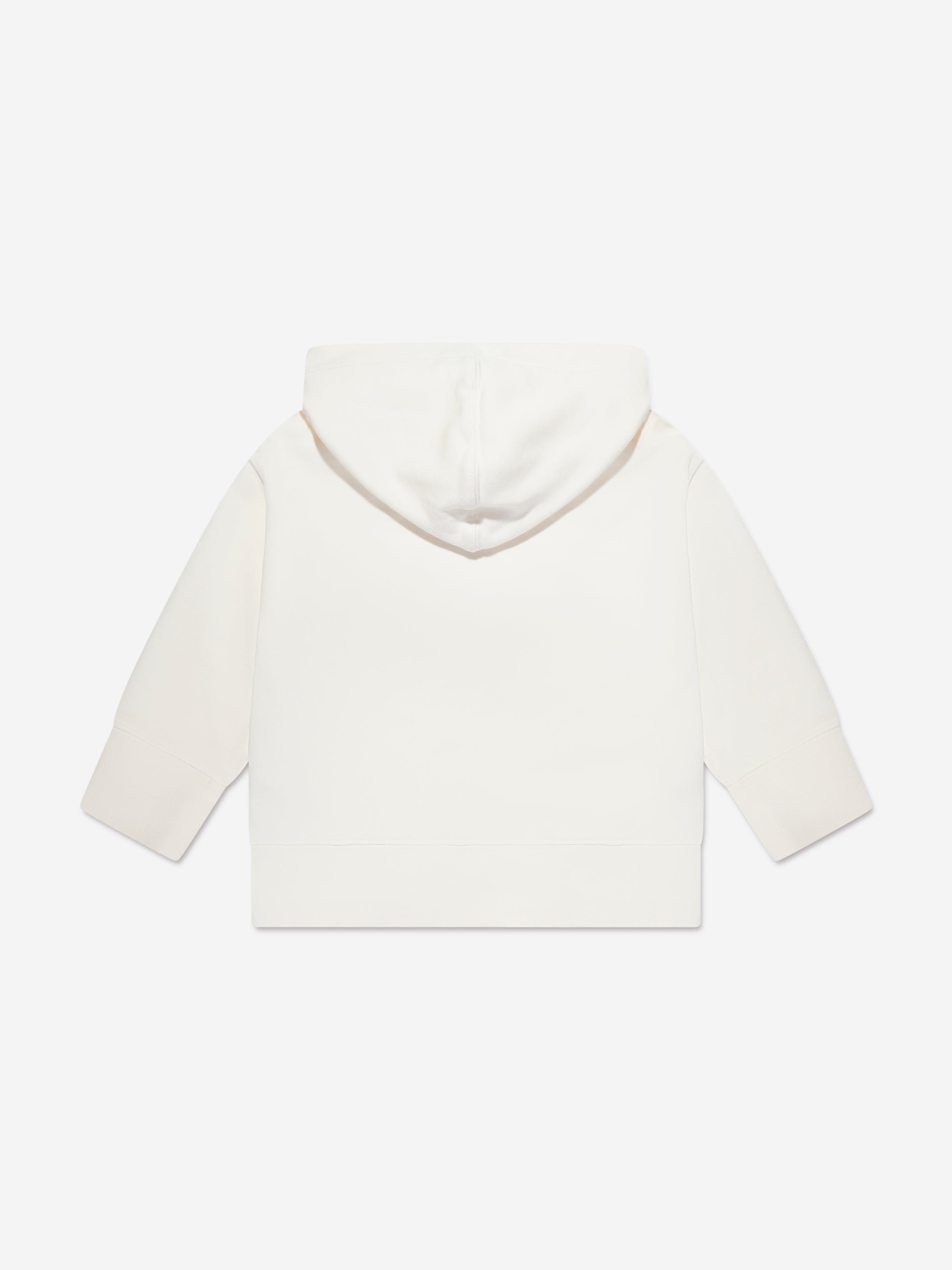 Palm Angels Girls Bear Angel Hoodie in White