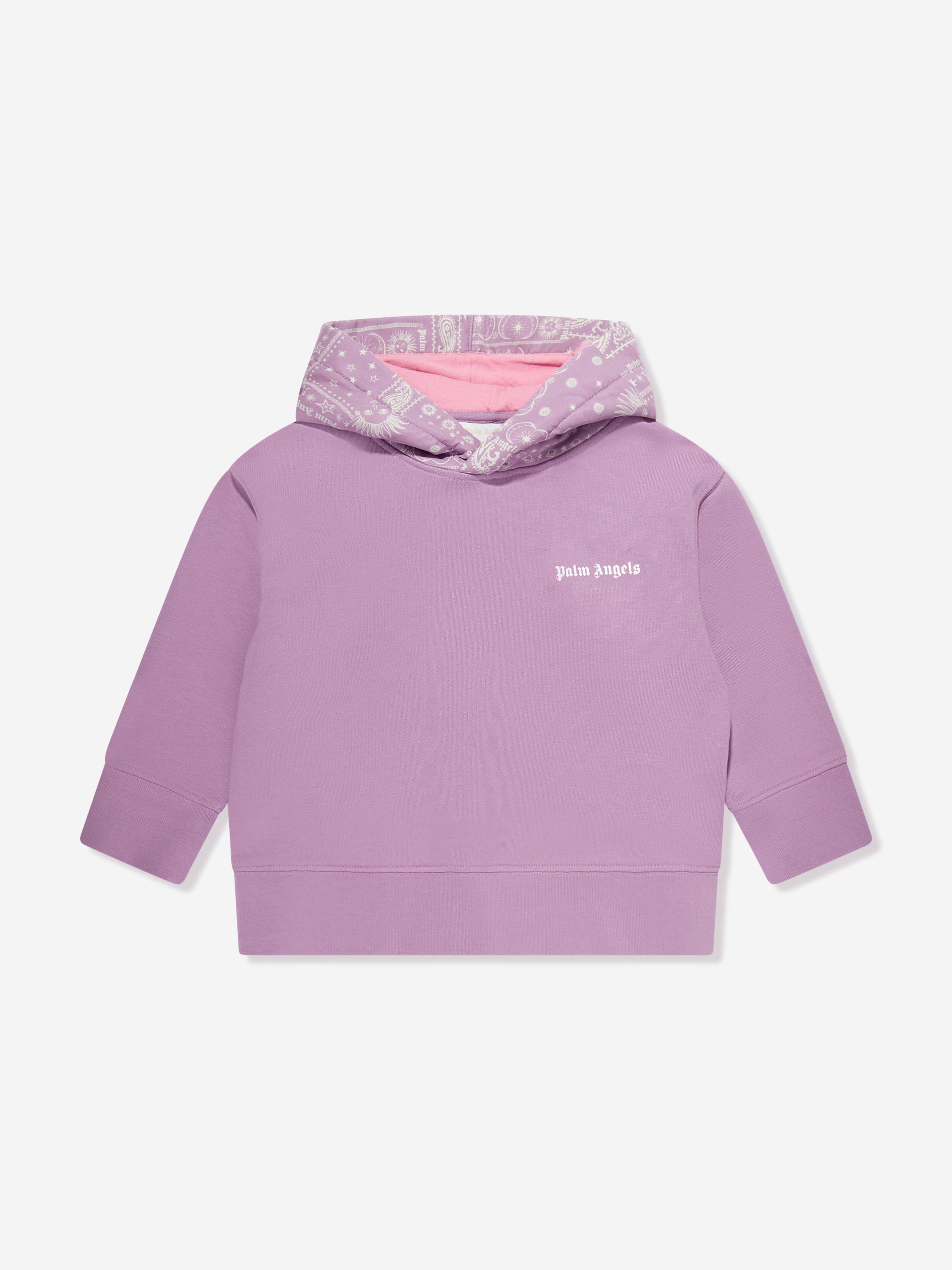 Palm Angels Girls Astro Paisley Hoodie in Purple