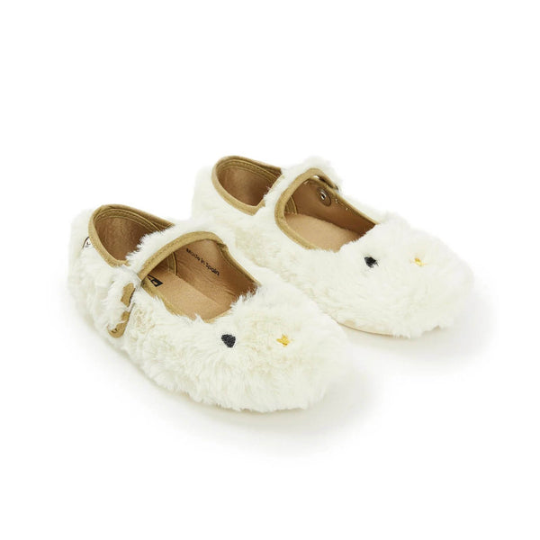 Girls White Flat Shoes