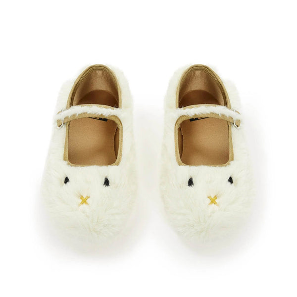 Girls White Flat Shoes