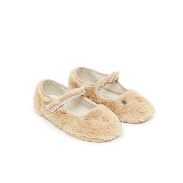 Girls Beige Flat Shoes