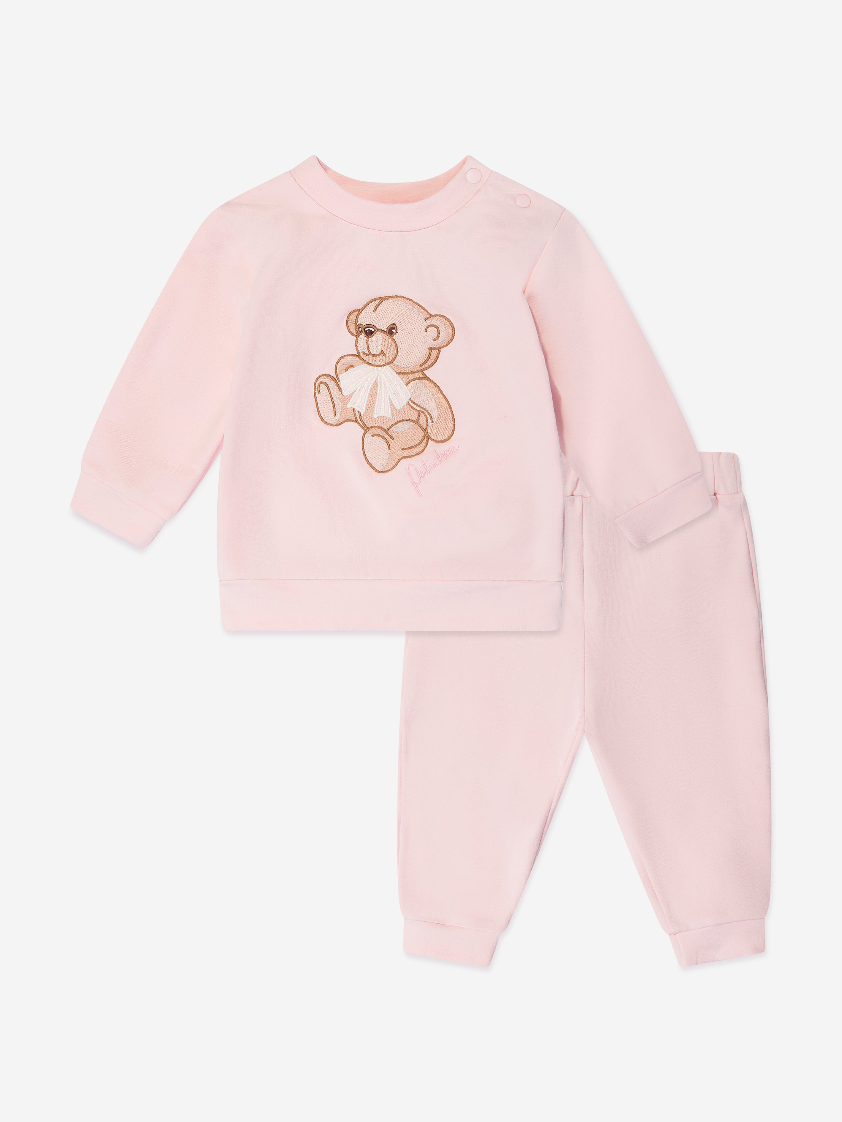 Patachou Baby Girls Teddy Bear Tracksuit in Pink