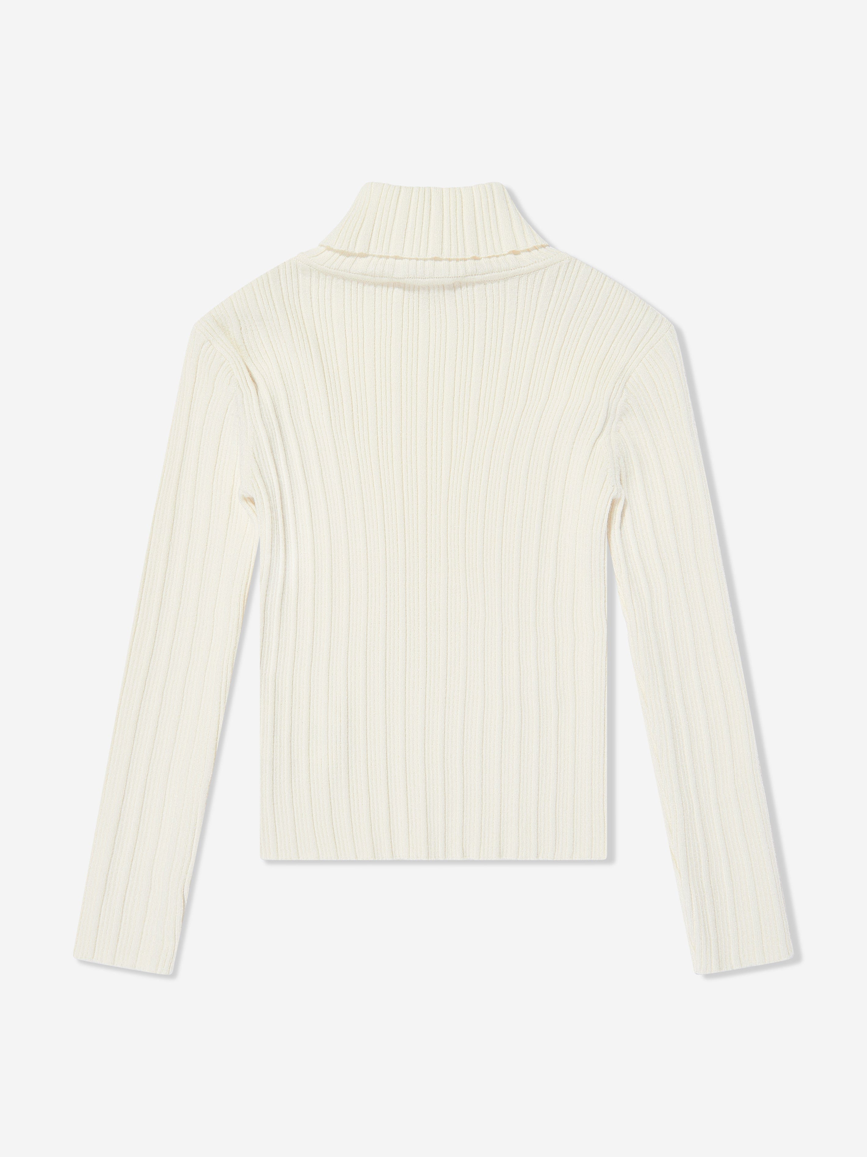 Girls Ribbed Jumper in White